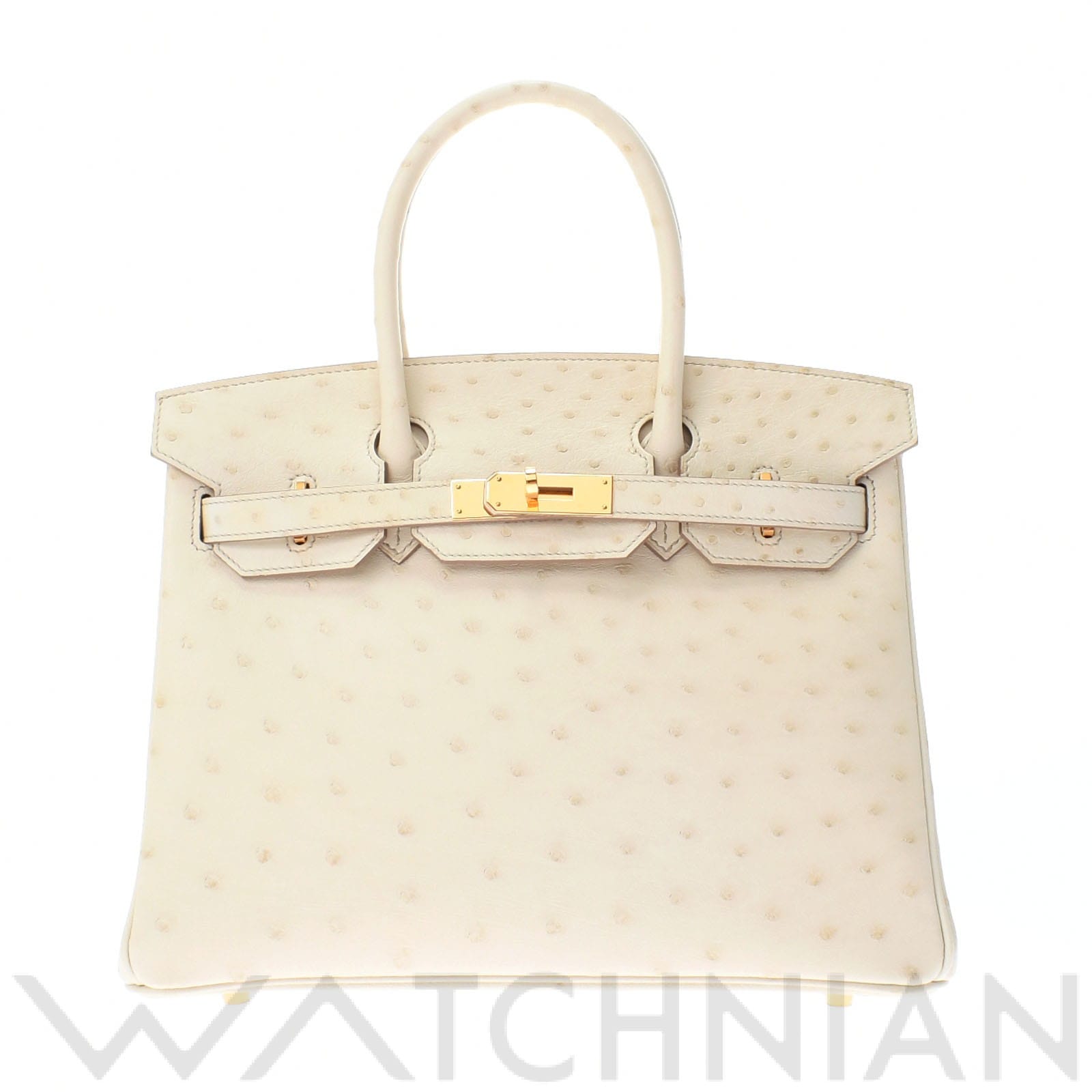 エルメス バーキン 30 ベトン/ゴールド金具 オーストリッチ レディース バッグ 【中古】【bag】