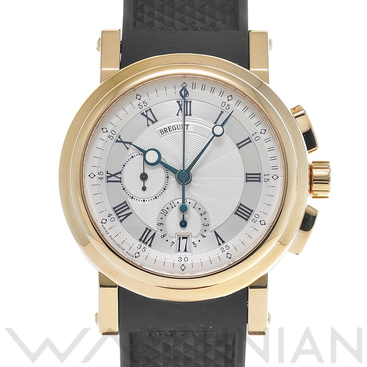 ブレゲ マリーンII クロノグラフ 5827BA/12/5ZU シルバー メンズ 時計 【中古】【wristwatch】