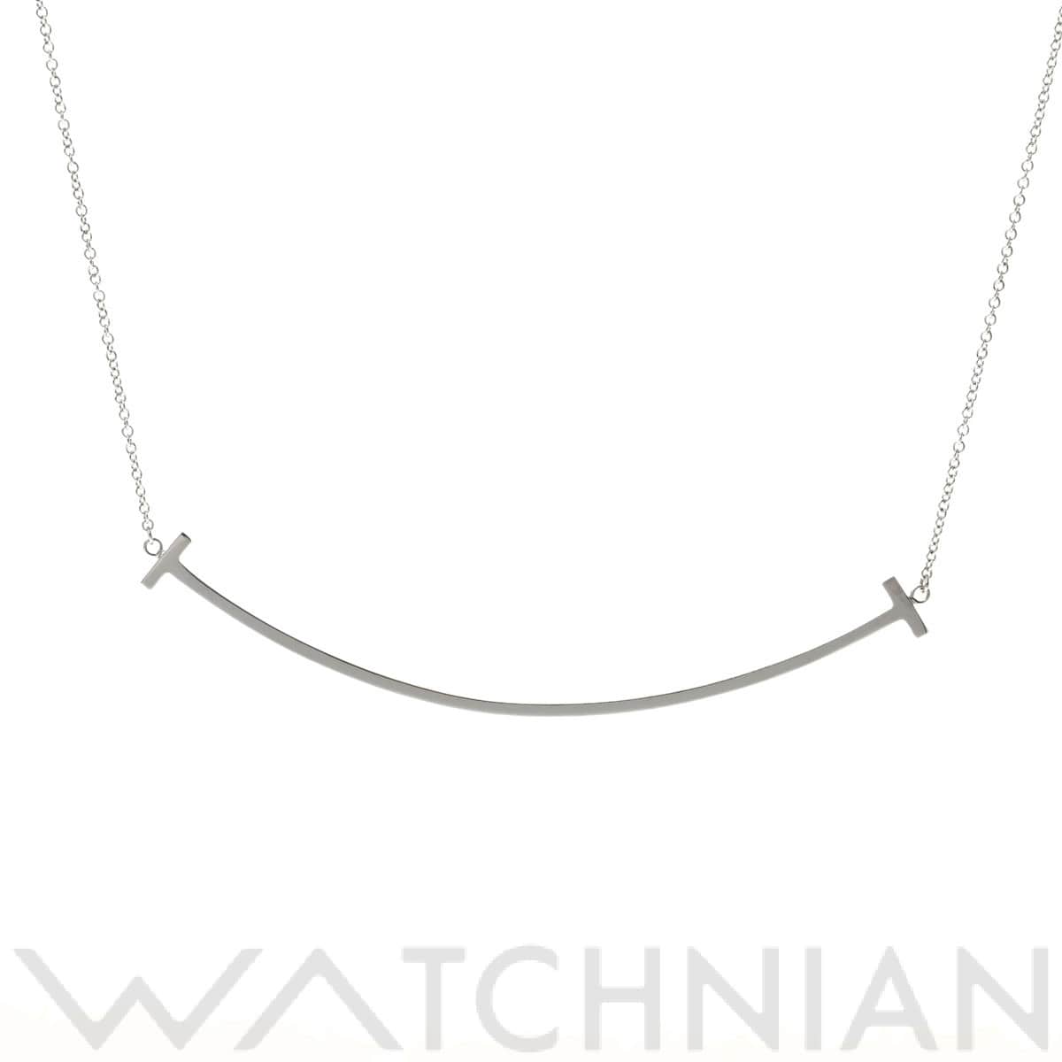 ティファニー Tスマイル ラージ ネックレス シルバー K18ホワイトゴールド WG レディース ジュエリー 【中古】【jewelry】