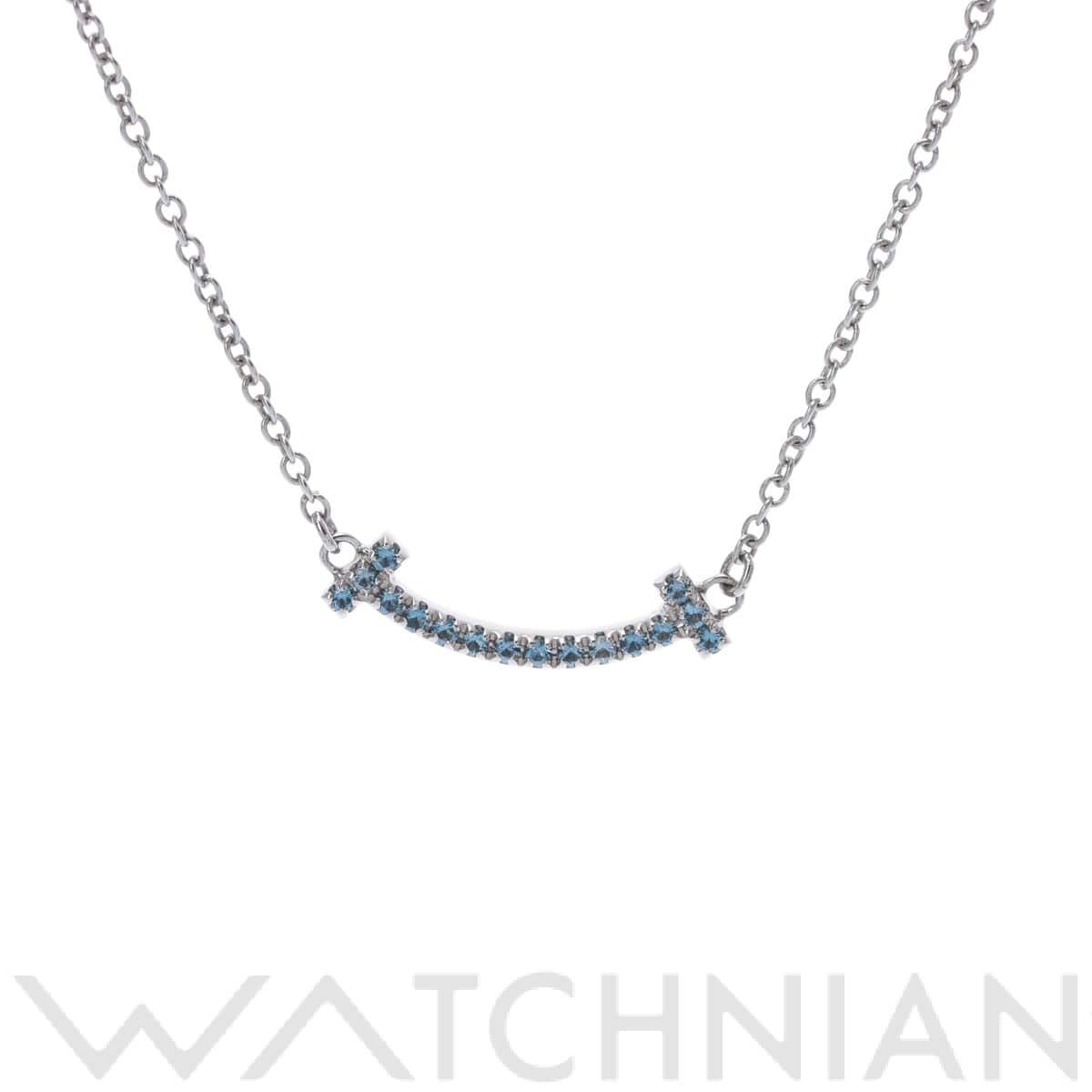 ティファニー Tスマイル ネックレス ミニ シルバー K18ホワイトゴールド WG レディース ジュエリー 【中古】【jewelry】