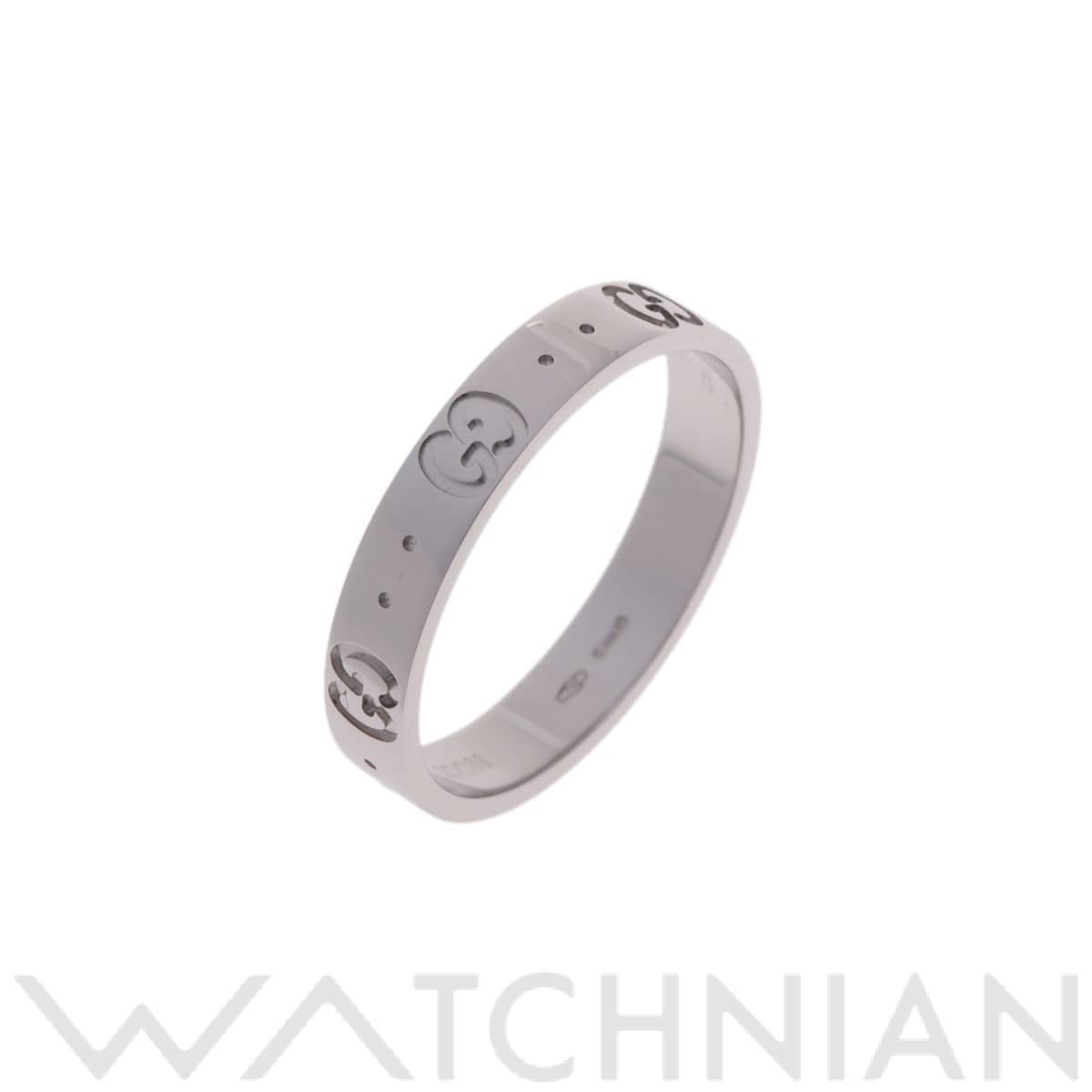 グッチ アイコン リング シルバー K18ホワイトゴールド WG ユニセックス ジュエリー 【中古】【jewelry】