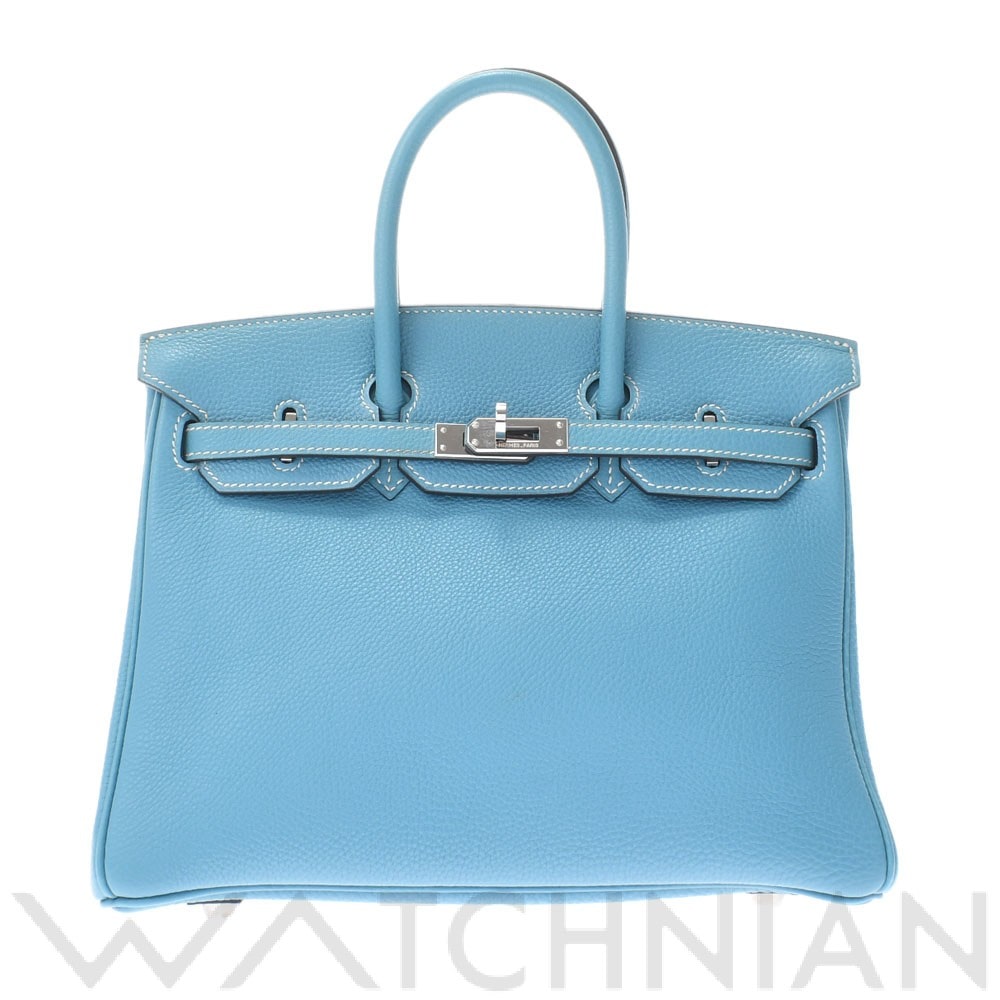 エルメス バーキン 25 ブルージーン/パラジウム金具 トゴ レディース バッグ 【中古】【bag】