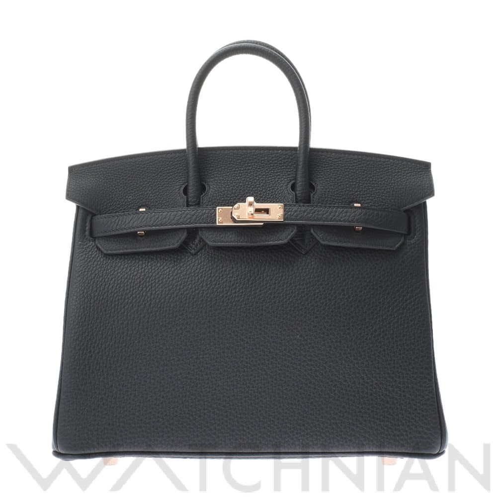 エルメス バーキン 25 ブラック/ローズゴールド金具 トゴ レディース バッグ 【新品】【bag】