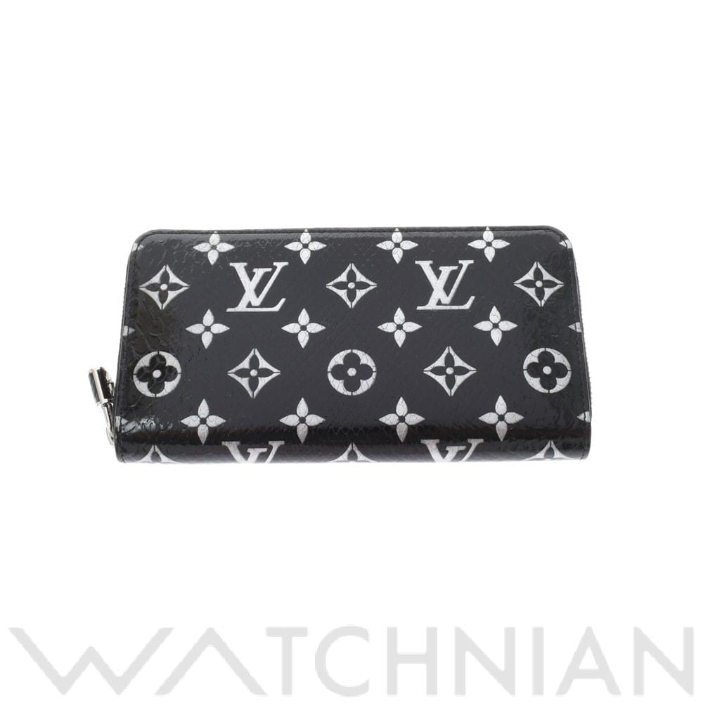 ルイ ヴィトン ジッピーウォレット ブラック N96955 パイソン ユニセックス 財布 【未使用】【purse】
