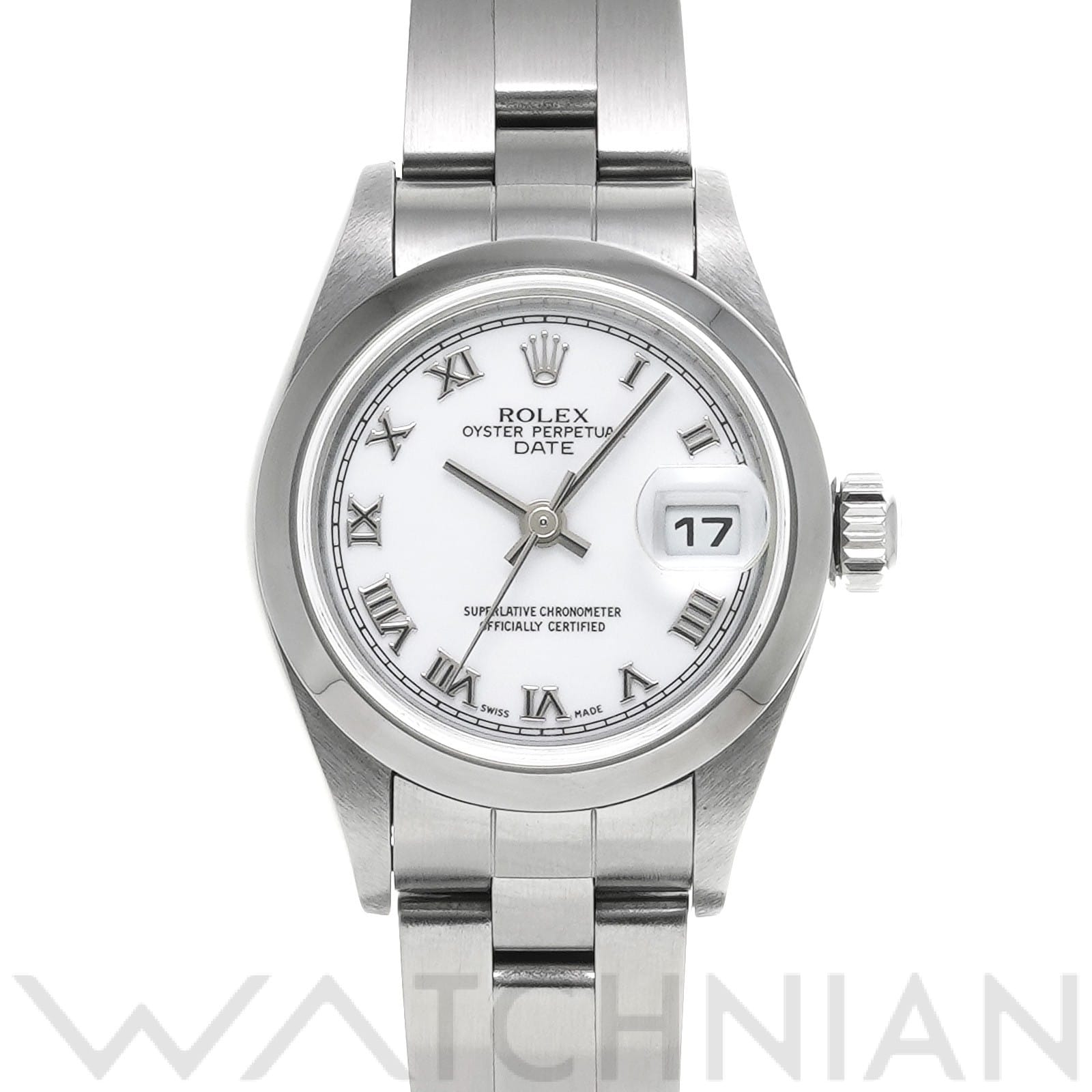 ロレックス オイスター パーペチュアル デイト 79160 ホワイト レディース 時計 【中古】【wristwatch】