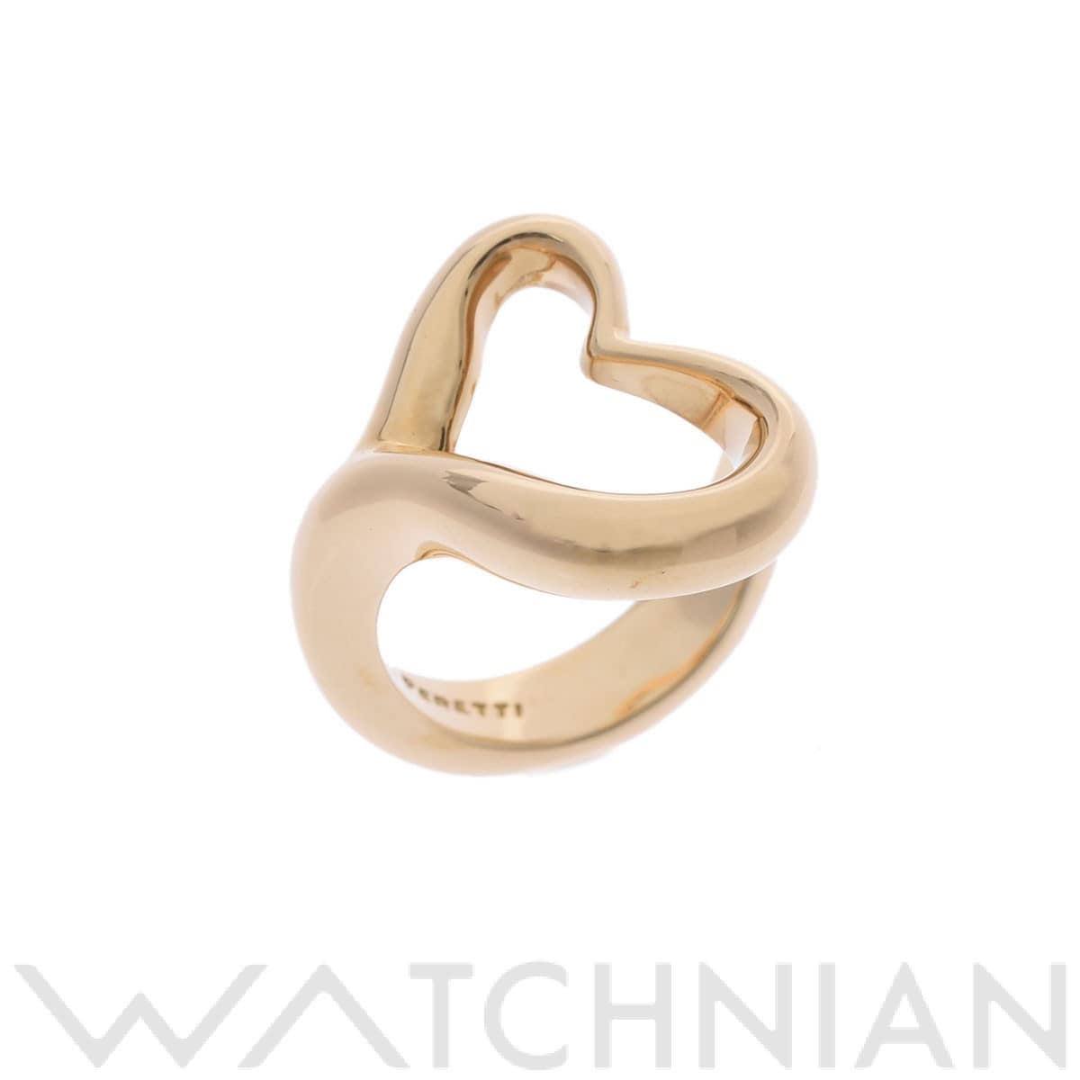 ティファニー オープンハート リング　 ゴールド K18イエローゴールド YG レディース ジュエリー 【中古】【jewelry】