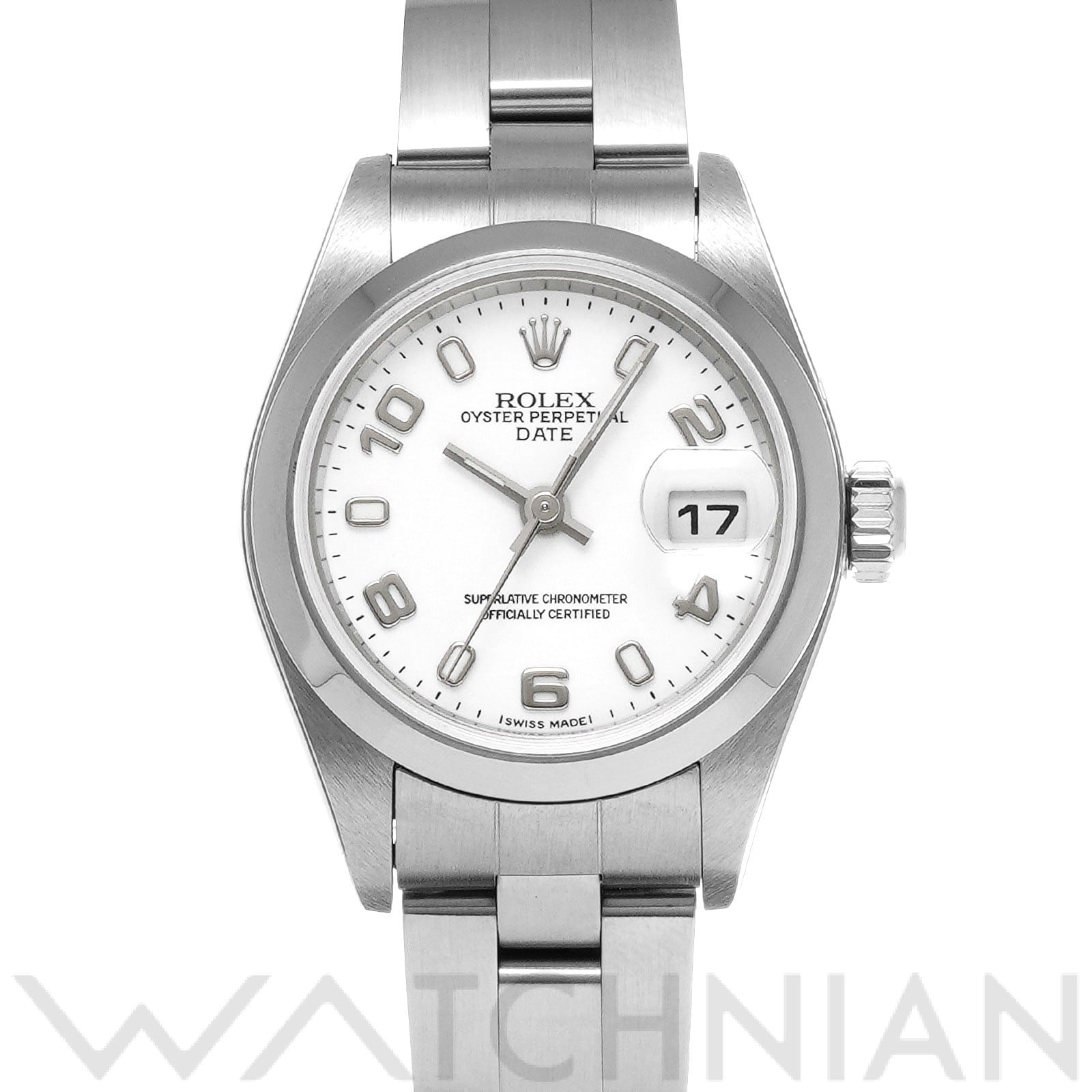 ロレックス オイスター パーペチュアル デイト 79160 ホワイト レディース 時計 【中古】【wristwatch】
