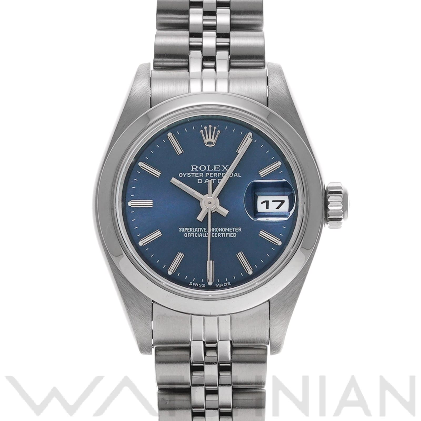 ロレックス オイスター パーペチュアル デイト 79160 ブルー レディース 時計 【中古】【wristwatch】