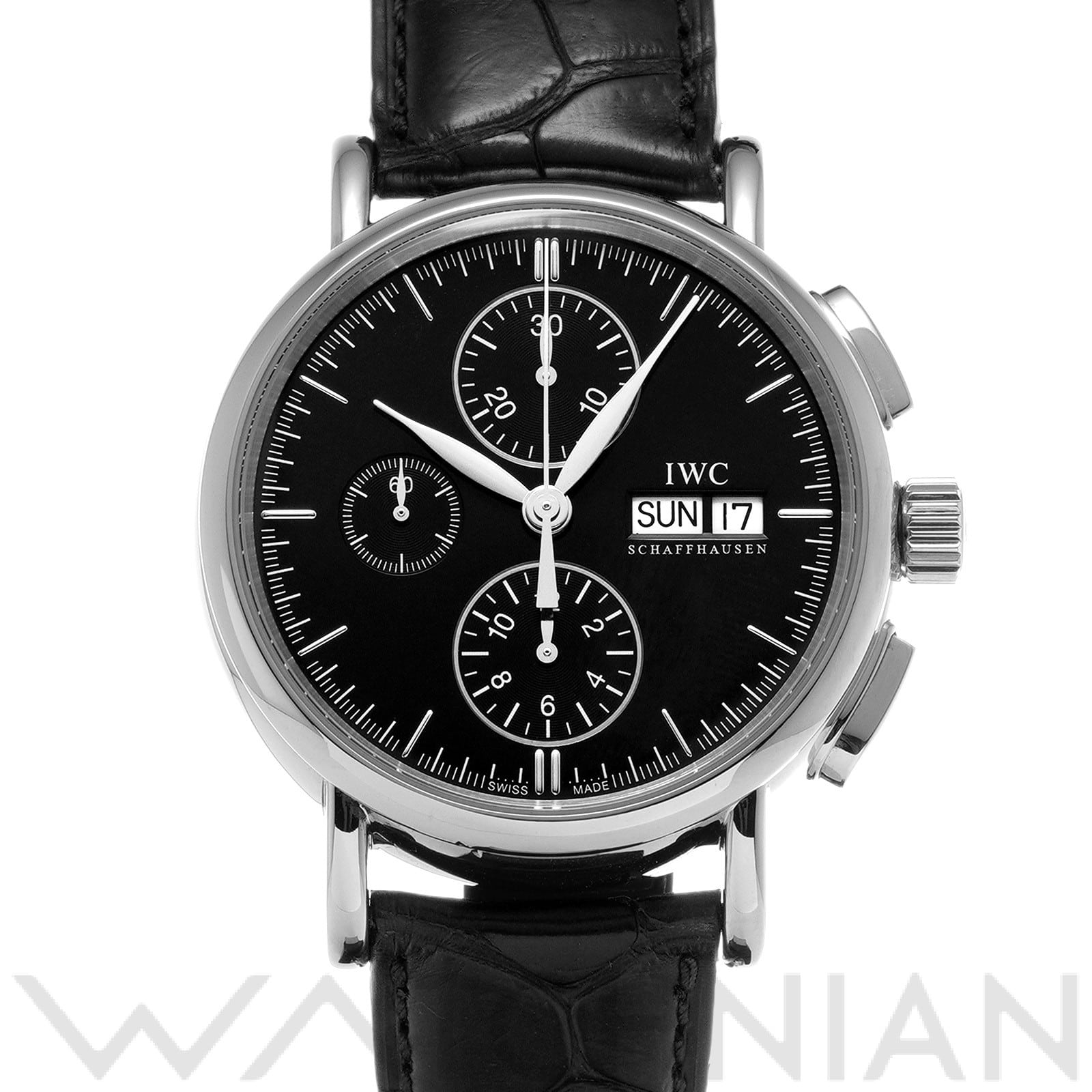 IWC ポートフィノ クロノグラフ IW378303 ブラック メンズ 時計 【中古】【wristwatch】