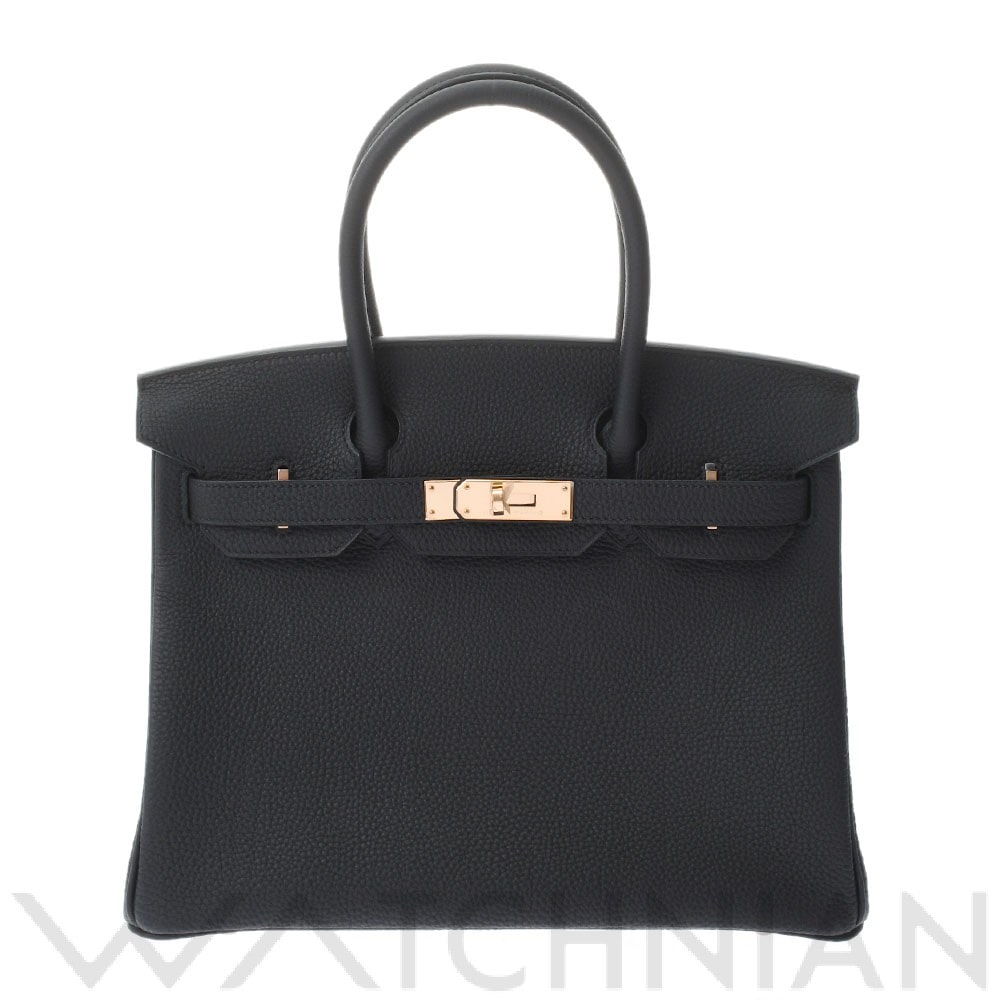 エルメス バーキン 30 ブラック/ローズゴールド金具 トゴ レディース バッグ 【未使用】【bag】