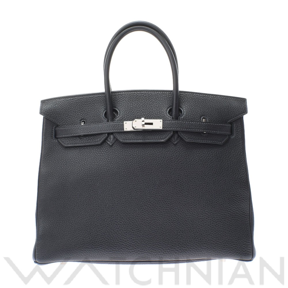 エルメス バーキン 35 ブルーインディゴ/パラジウム金具 トゴ ユニセックス バッグ 【中古】【bag】