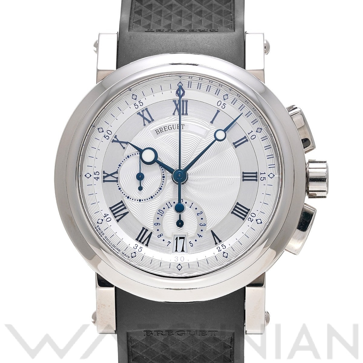 ブレゲ マリーンII クロノグラフ 5827BB/12/5ZU シルバー メンズ 時計 【中古】【wristwatch】