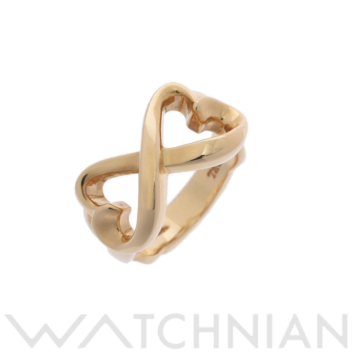 ティファニー ダブルラビリングハート リング ゴールド K18イエローゴールド YG レディース ジュエリー 【中古】【jewelry】