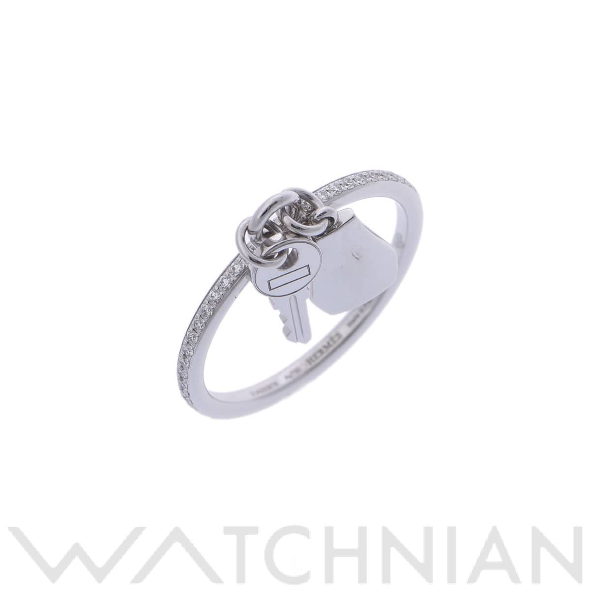 エルメス ケリークロシェット リング #53 シルバー K18ホワイトゴールド WG レディース ジュエリー 【中古】【jewelry】