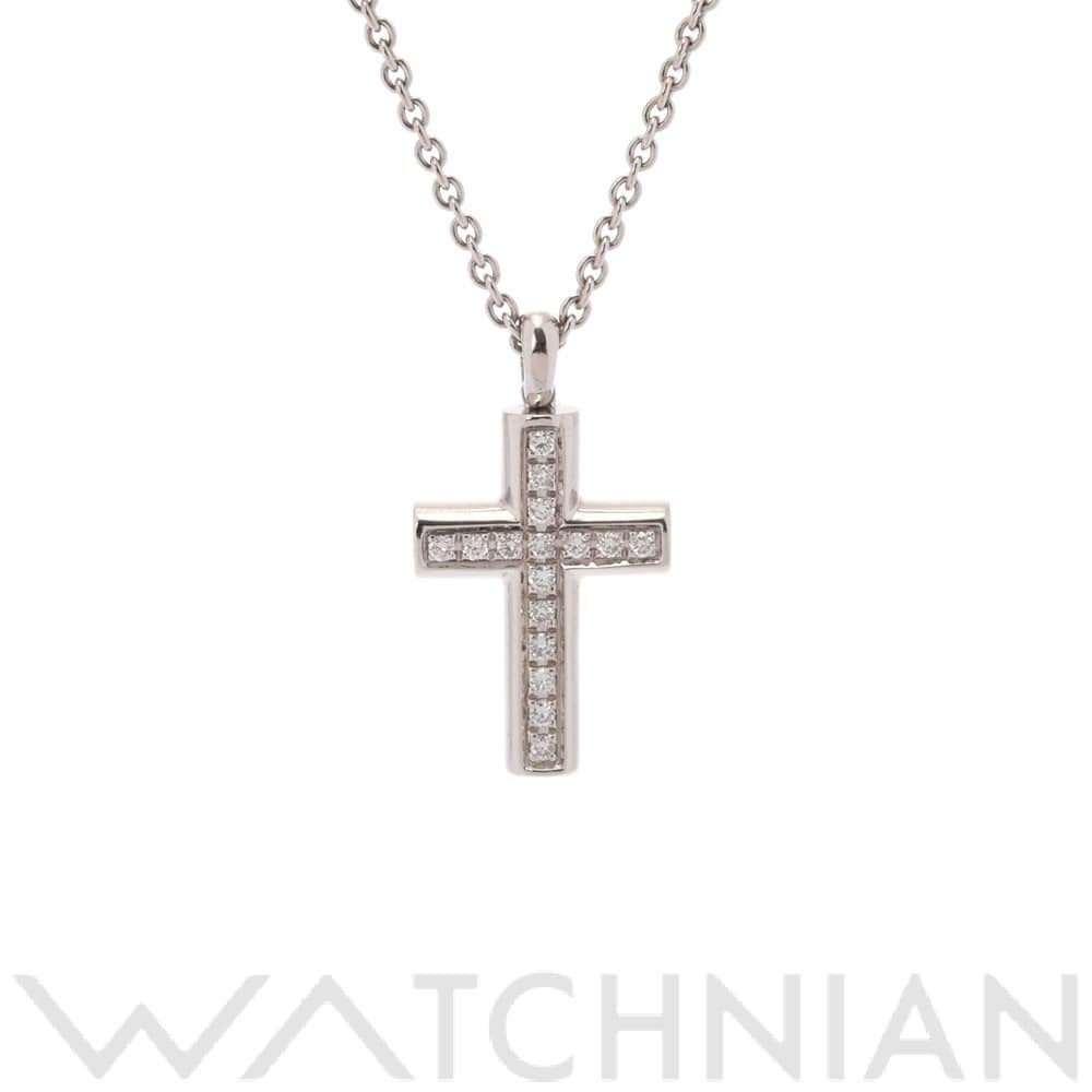 ブルガリ ラテンクロス ネックレス シルバー K18ホワイトゴールド WG レディース ジュエリー 【中古】【jewelry】