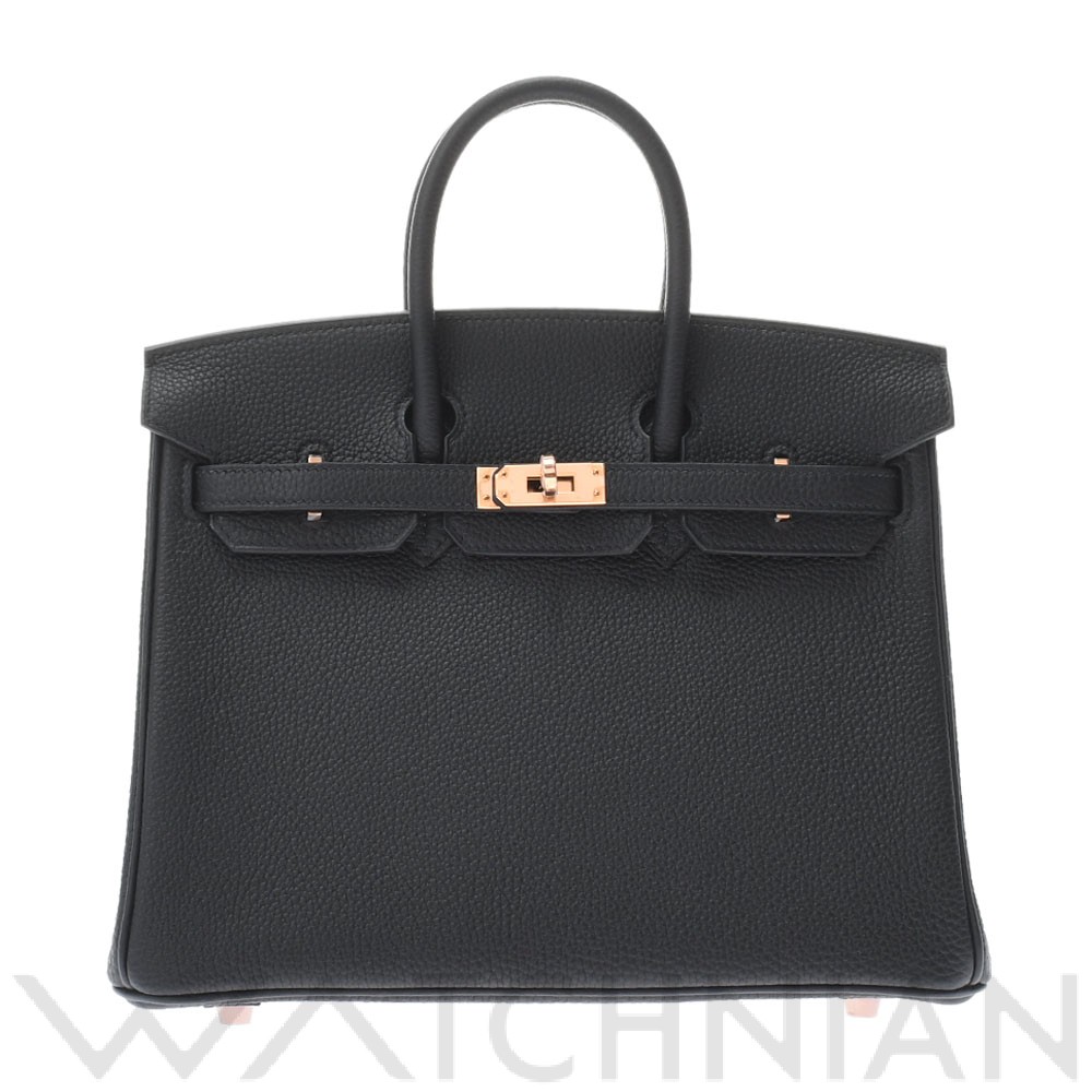 エルメス バーキン 25 ブラック/ローズゴールド金具 トゴ レディース バッグ 【未使用】【bag】