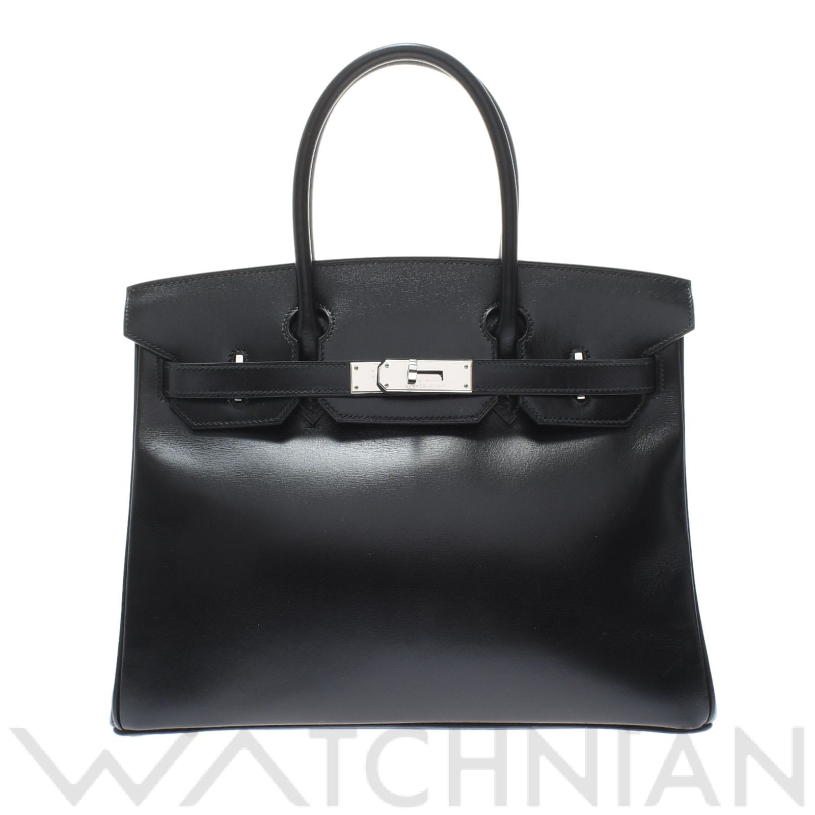 エルメス バーキン 30 ブラック/パラジウム金具 ボックスカーフ レディース バッグ 【中古】【bag】