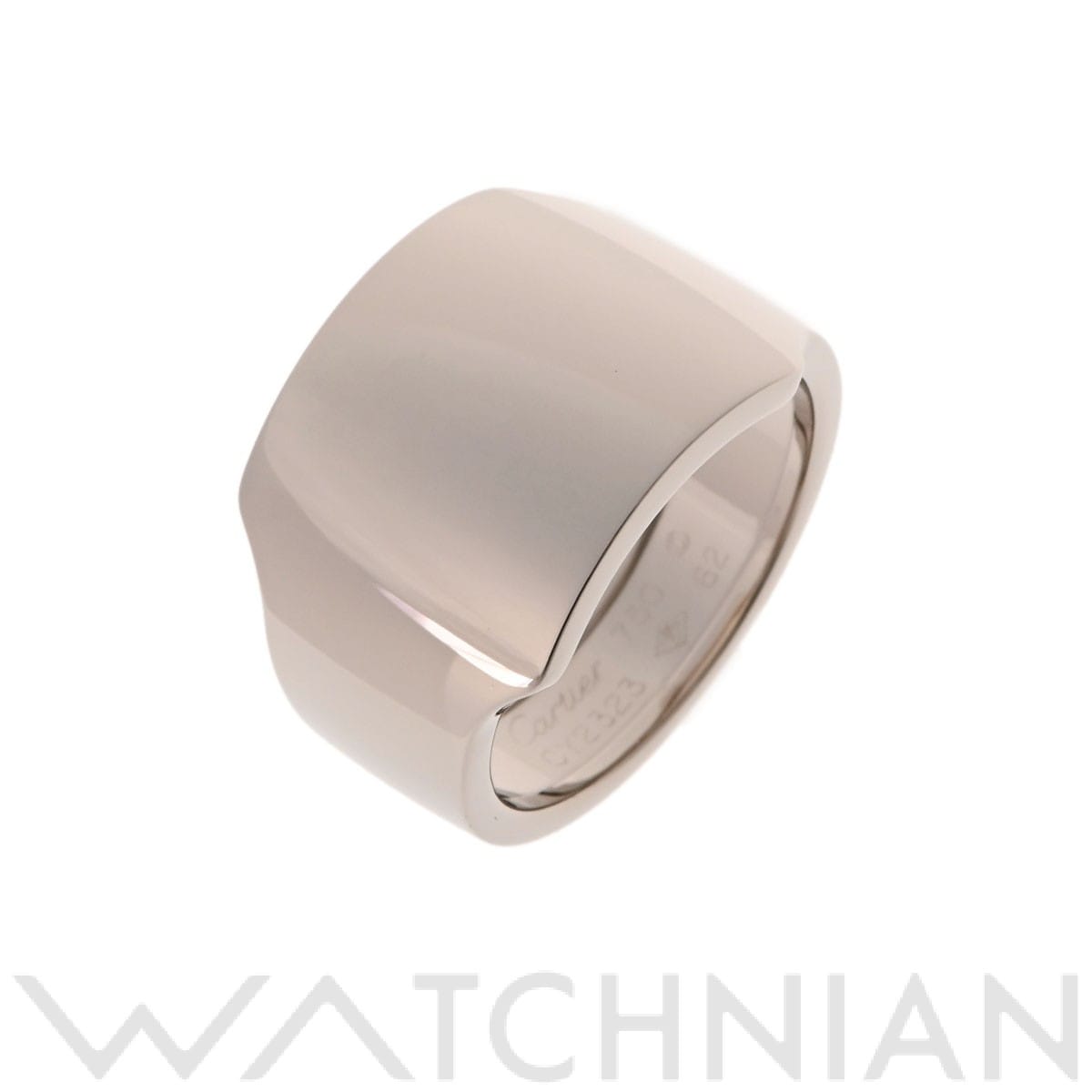 カルティエ サントスデュモン リング #62 シルバー K18ホワイトゴールド WG メンズ ジュエリー 【中古】【jewelry】