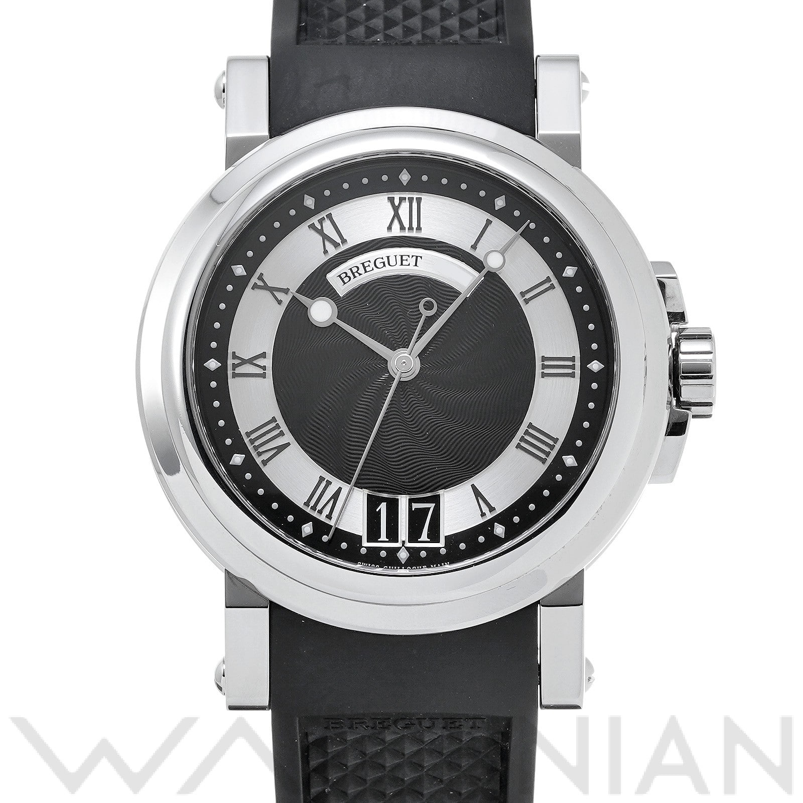 ブレゲ マリーンII ラージデイト 5817ST/92/5V8 ブラック メンズ 時計 【中古】【wristwatch】