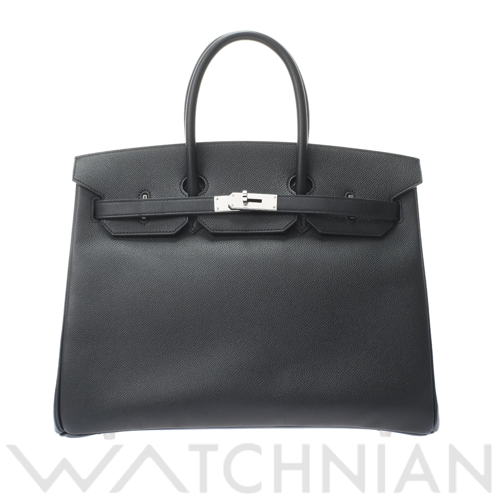 エルメス バーキン 35 ブラック/パラジウム金具 ヴォーエプソン ユニセックス バッグ 【中古】【bag】