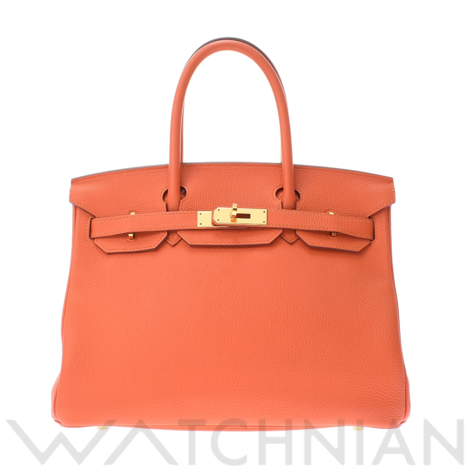 エルメス バーキン 30 オレンジポピー/ゴールド金具 トゴ レディース バッグ 【中古】【bag】