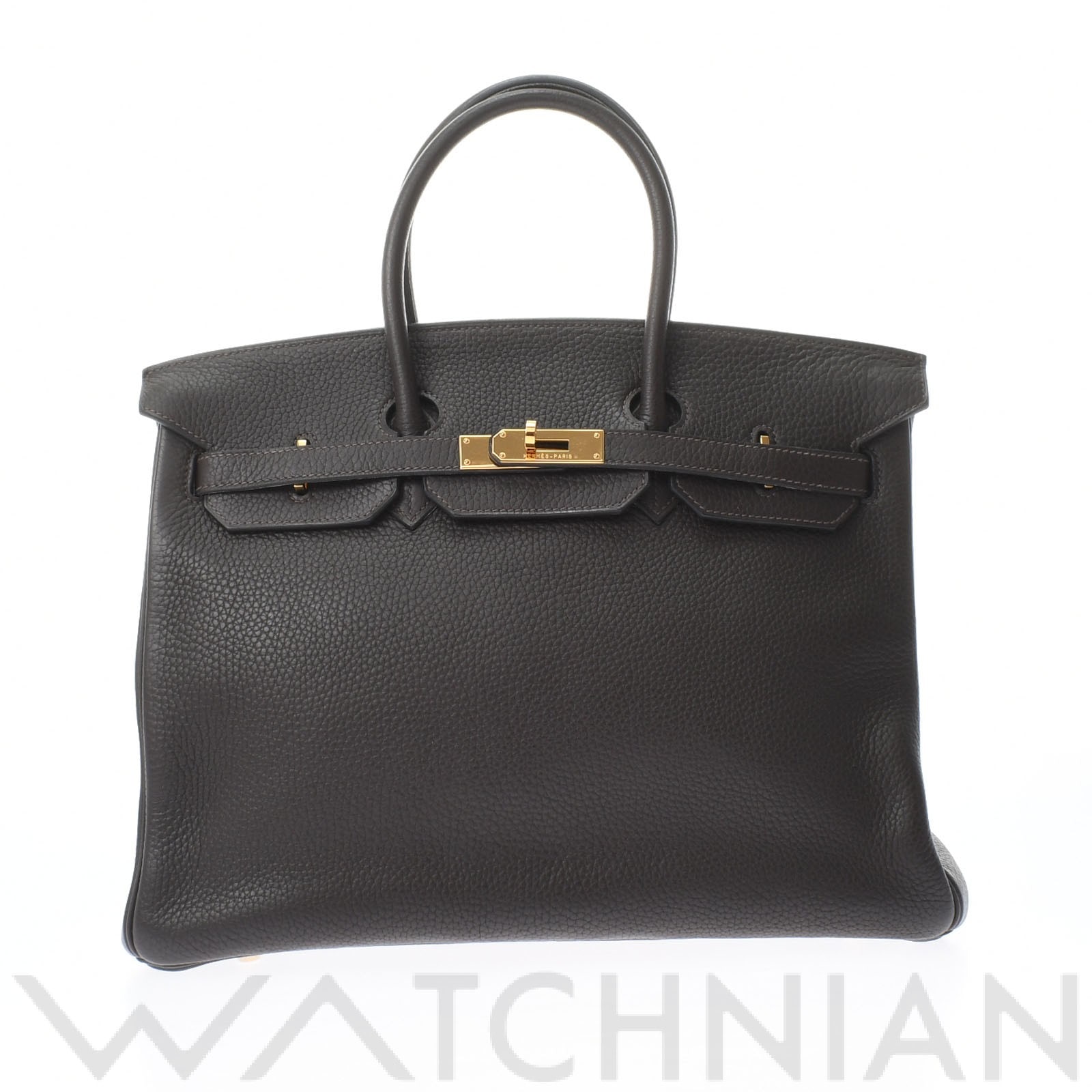 エルメス バーキン 35 エベンヌ/ゴールド金具 トリヨンクレマンス ユニセックス バッグ 【中古】【bag】
