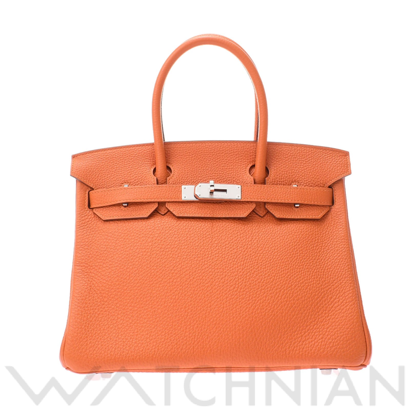 エルメス バーキン 30 オレンジ/パラジウム金具 トゴ レディース バッグ 【中古】【bag】