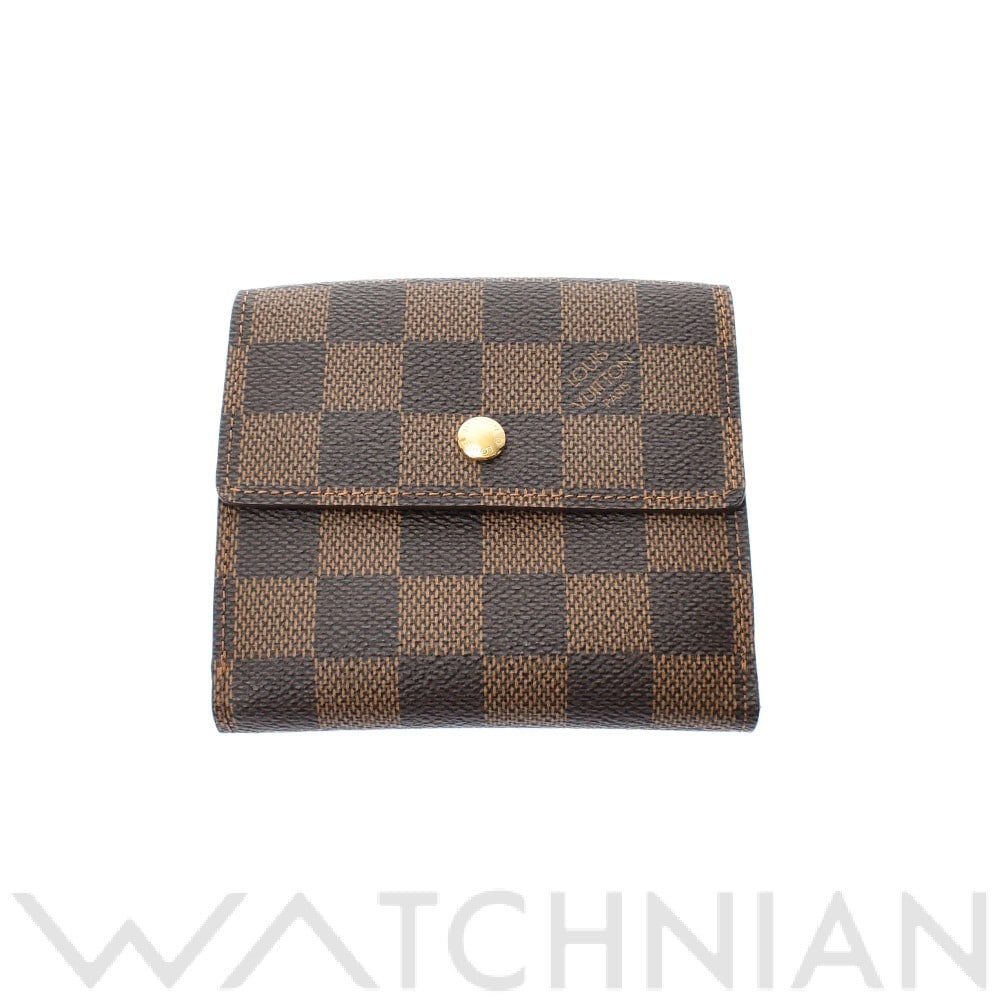 ルイ ヴィトン ダミエ ポルトフォイユ エリーズ ブラウン N61654 ダミエキャンバス レディース 財布 【中古】【purse】