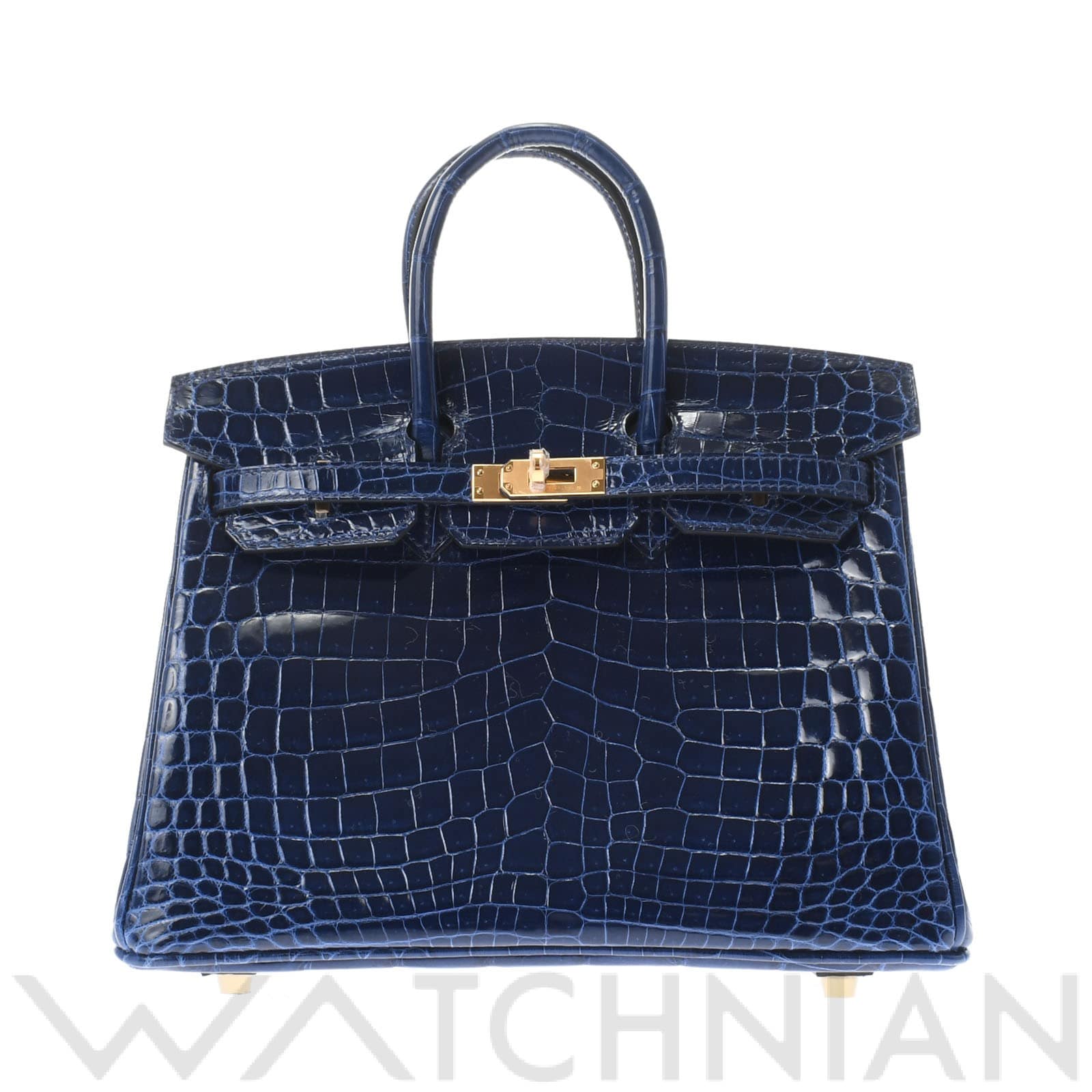 エルメス バーキン 25 ブルーサフィール ニロティカス シャイン レディース バッグ 【未使用】【bag】