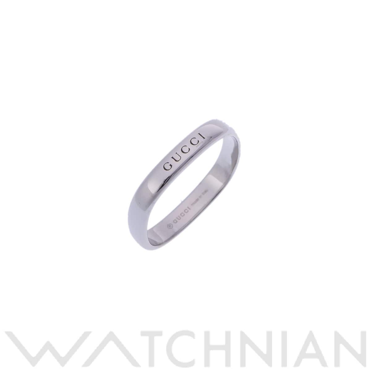 グッチ スクエアリング シルバー K18ホワイトゴールド WG メンズ ジュエリー 【中古】【jewelry】