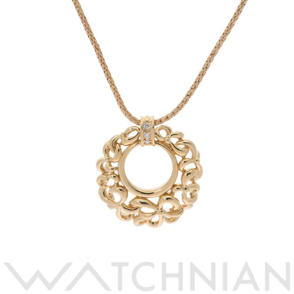 ポーラ ダイヤネックレス D0.03ct ゴールド K18イエローゴールド YG レディース ジュエリー 【中古】【jewelry】