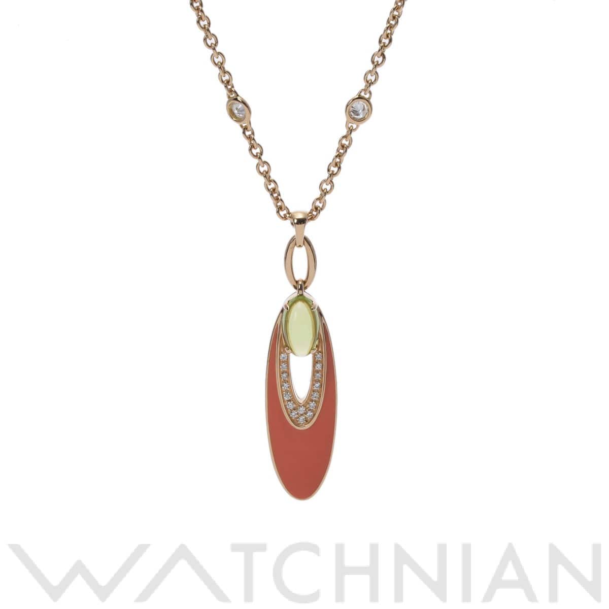 ブルガリ エリシアネックレス ペリドット ダイヤ ゴールド K18イエローゴールド YG レディース ジュエリー 【中古】【jewelry】