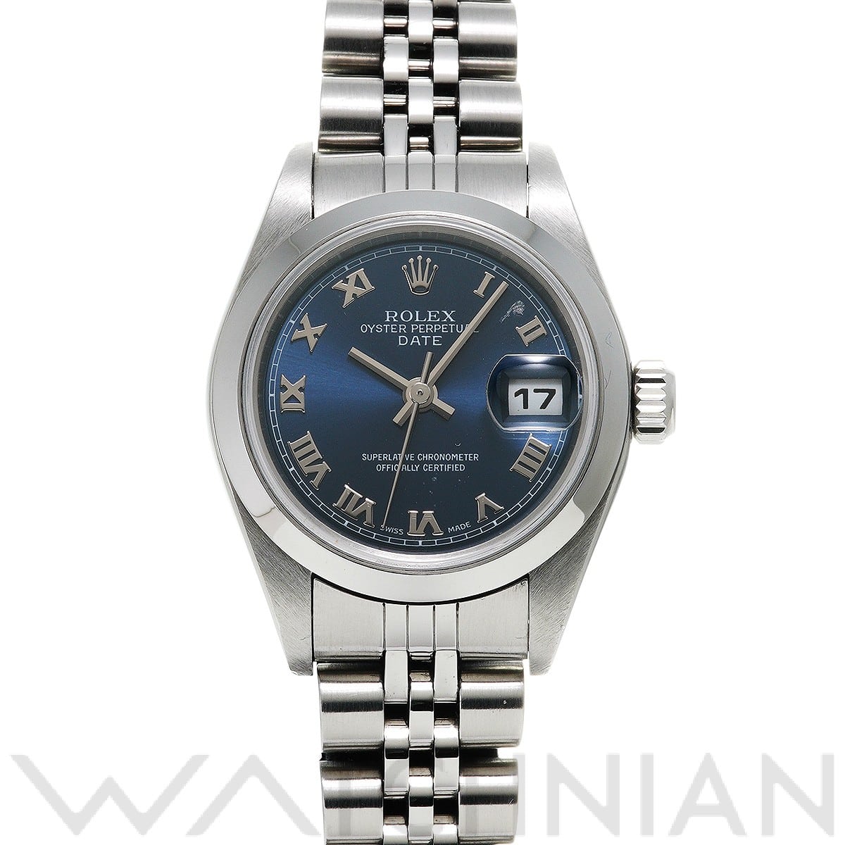 ロレックス オイスター パーペチュアル デイト 79160 ブルー レディース 時計 【中古】【wristwatch】