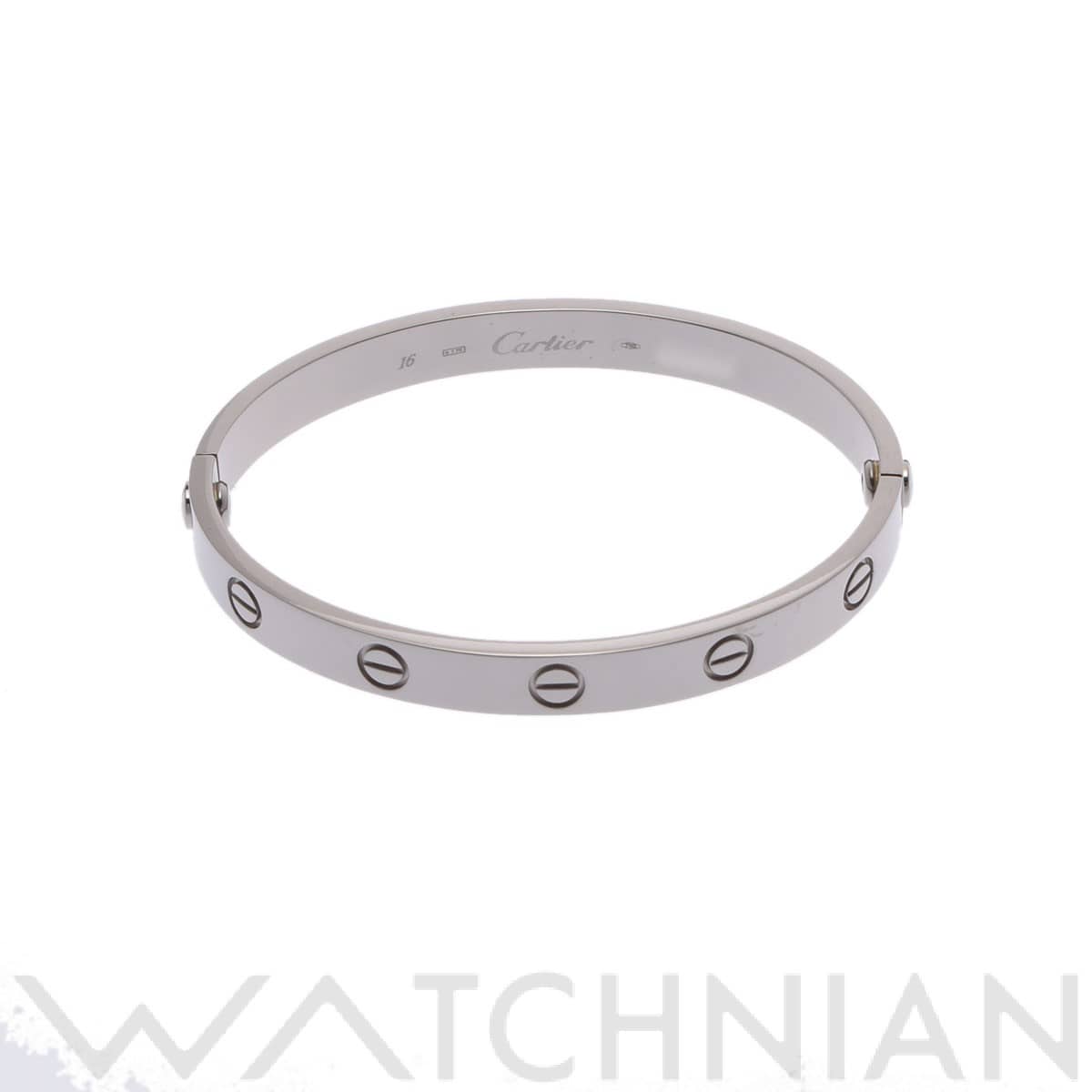 カルティエ ラブブレスレット #16 シルバー B6005600 K18ホワイトゴールド WG レディース ジュエリー 【中古】【jewelry】