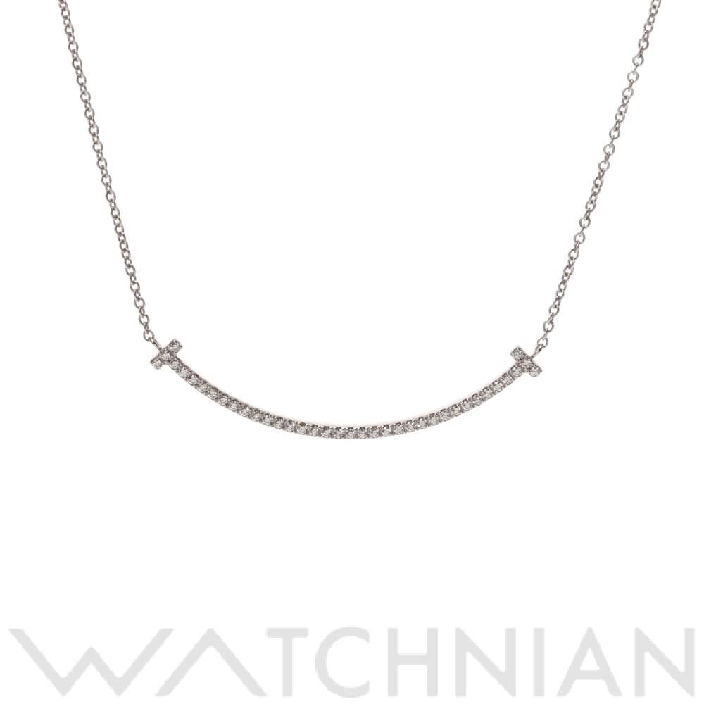 ティファニー Tスマイル ネックレス スモール シルバー K18ホワイトゴールド WG レディース ジュエリー 【中古】【jewelry】