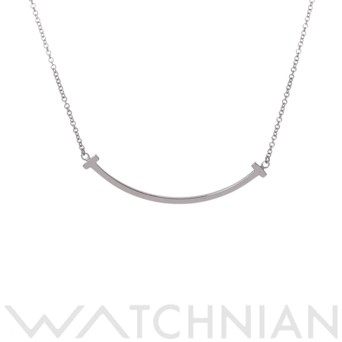 ティファニー Tスマイル ネックレス スモール シルバー K18ホワイトゴールド WG レディース ジュエリー 【中古】【jewelry】