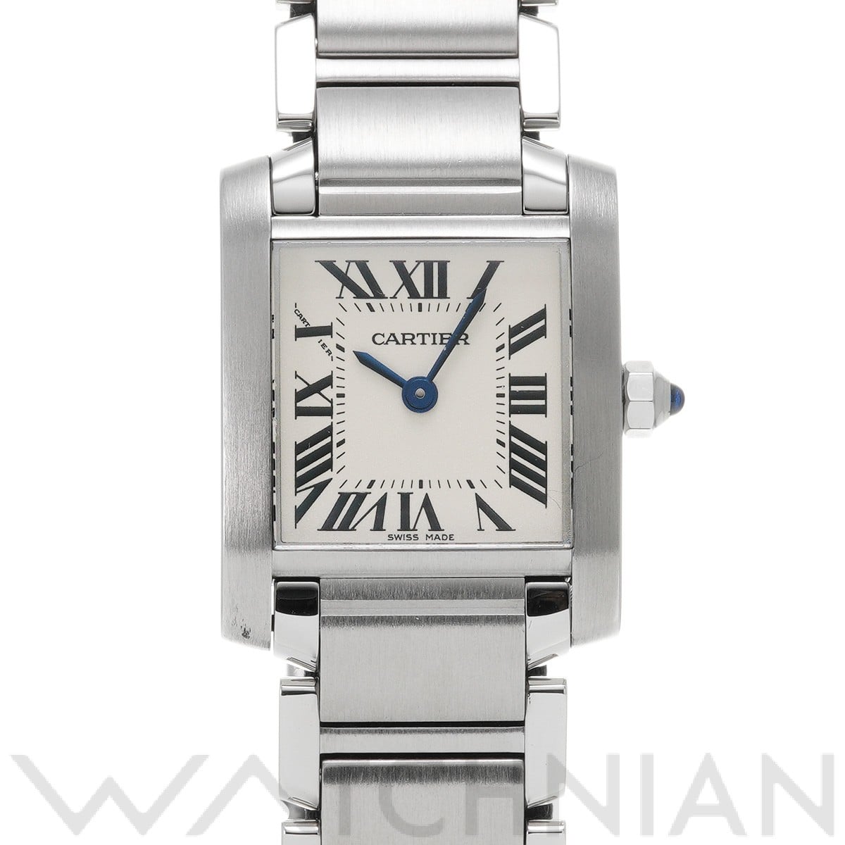 カルティエ タンクフランセーズ SM W51008Q3 シルバー レディース 時計 【中古】【wristwatch】