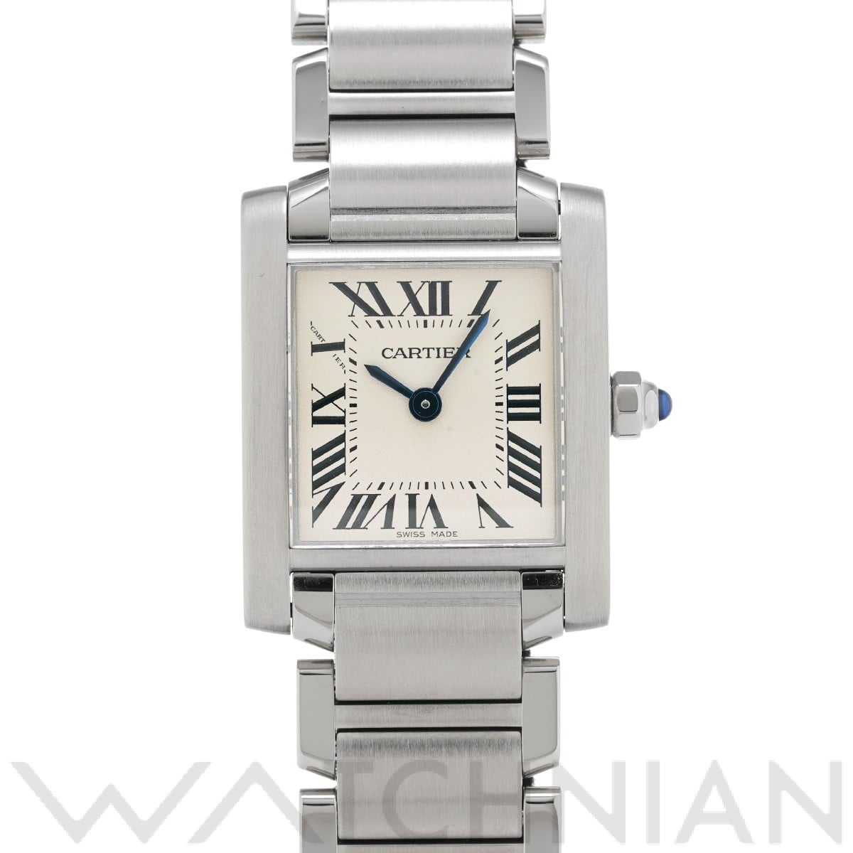 カルティエ タンク フランセーズ SM W51008Q3 シルバー レディース 時計 【中古】【wristwatch】
