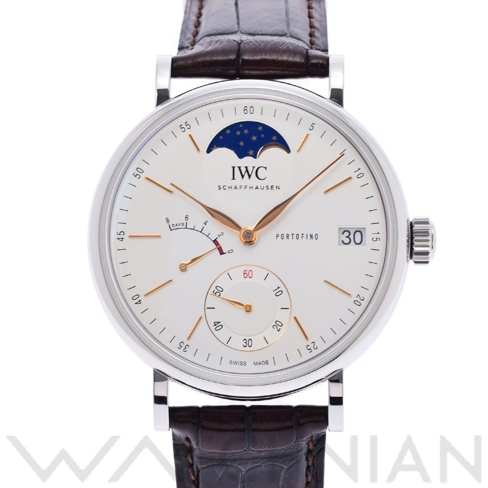 IWC ポートフィノ ハンドワインド ムーンフェイズ IW516401 シルバー メンズ 時計 【中古】【wristwatch】