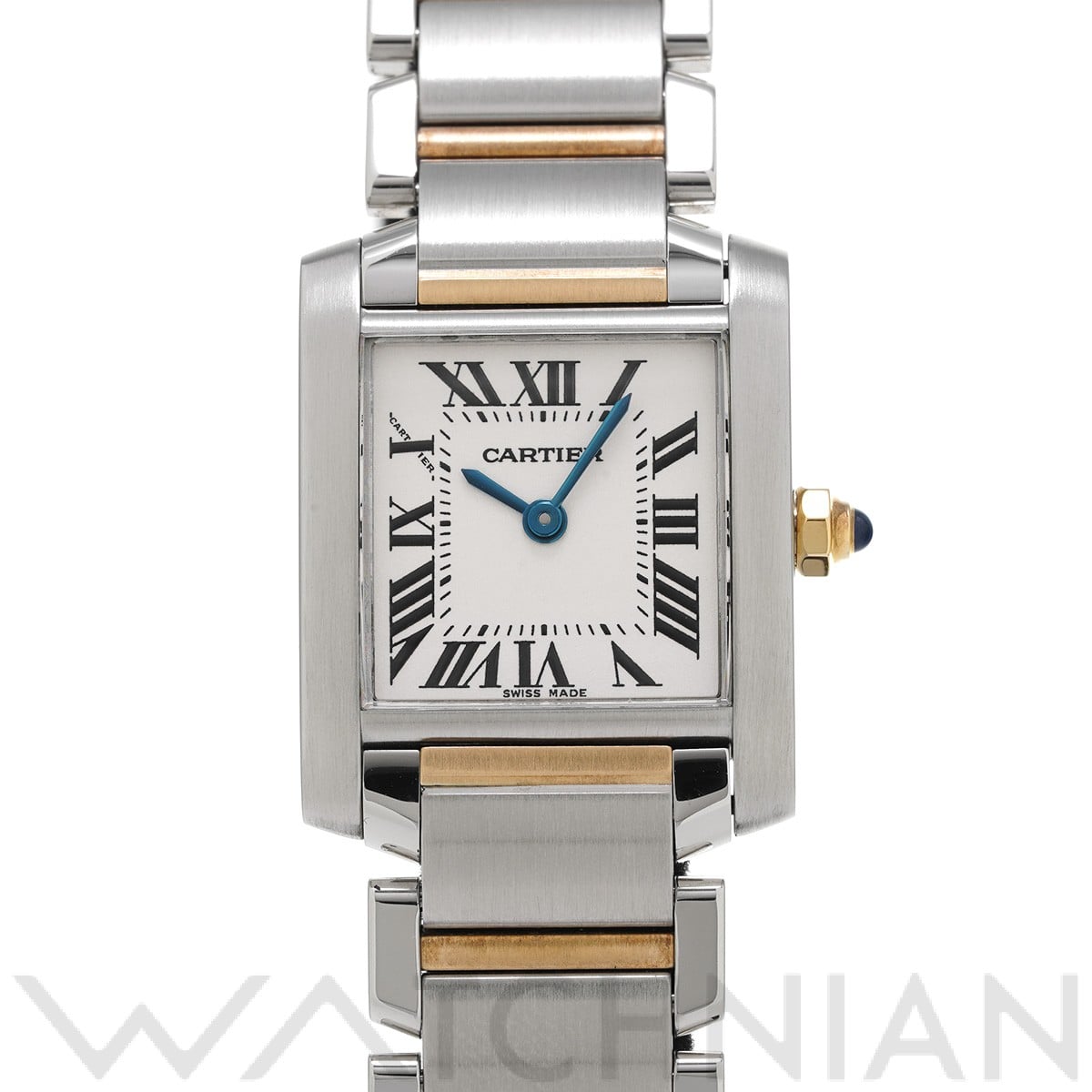 カルティエ タンクフランセーズ SM W51007Q4 シルバー レディース 時計 【中古】【wristwatch】