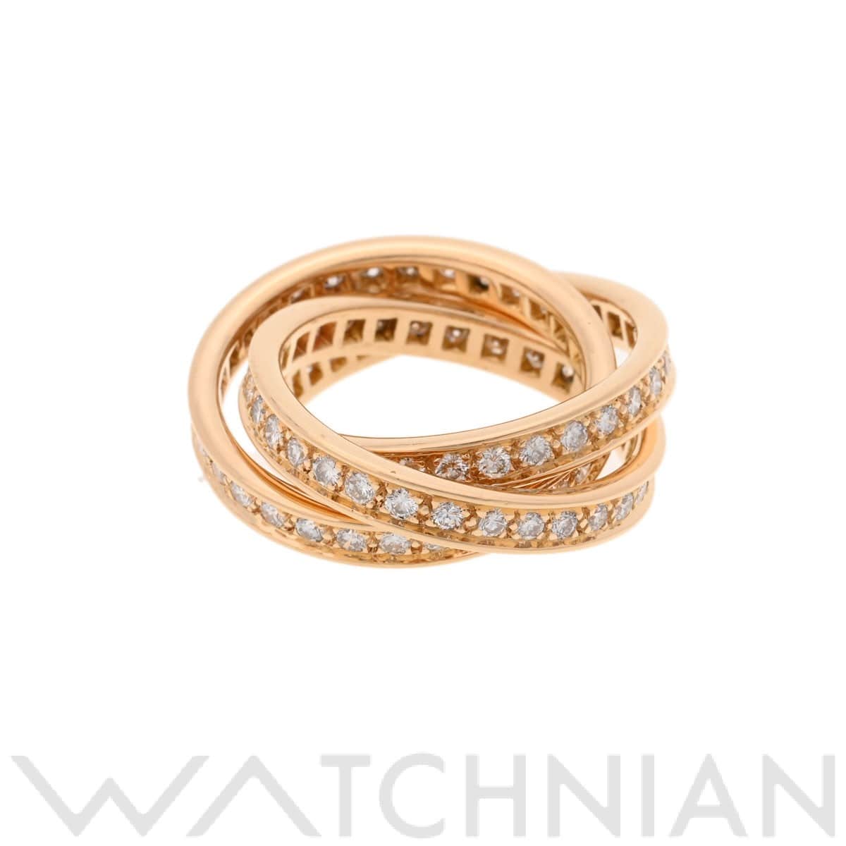 カルティエ スリーバングルズリング  #48 フルダイヤ ゴールド K18イエローゴールド YG レディース ジュエリー 【中古】【jewelry】