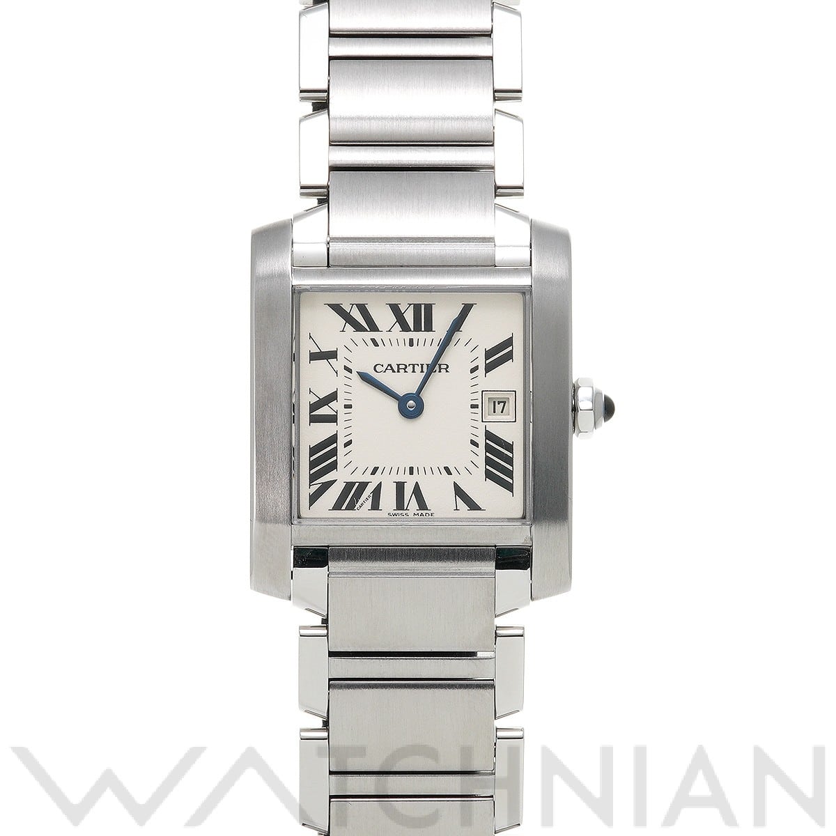 カルティエ タンク フランセーズ MM W51003Q3 シルバー ユニセックス 時計 【中古】【wristwatch】
