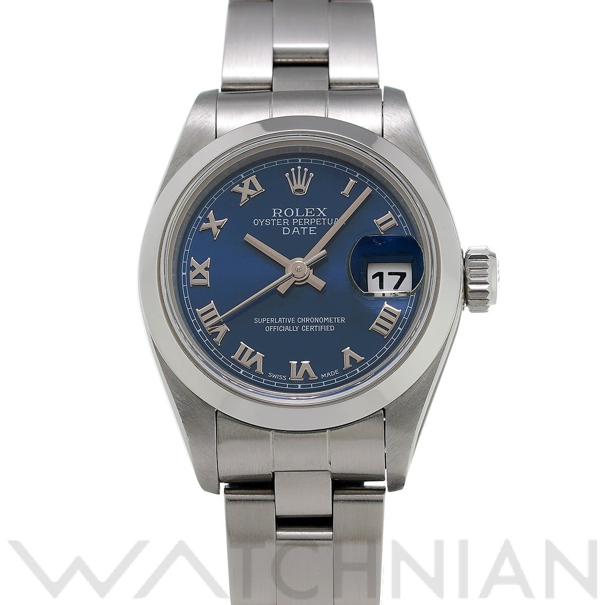 ロレックス オイスター パーペチュアル デイト 79160 ブルー レディース 時計 【中古】【wristwatch】