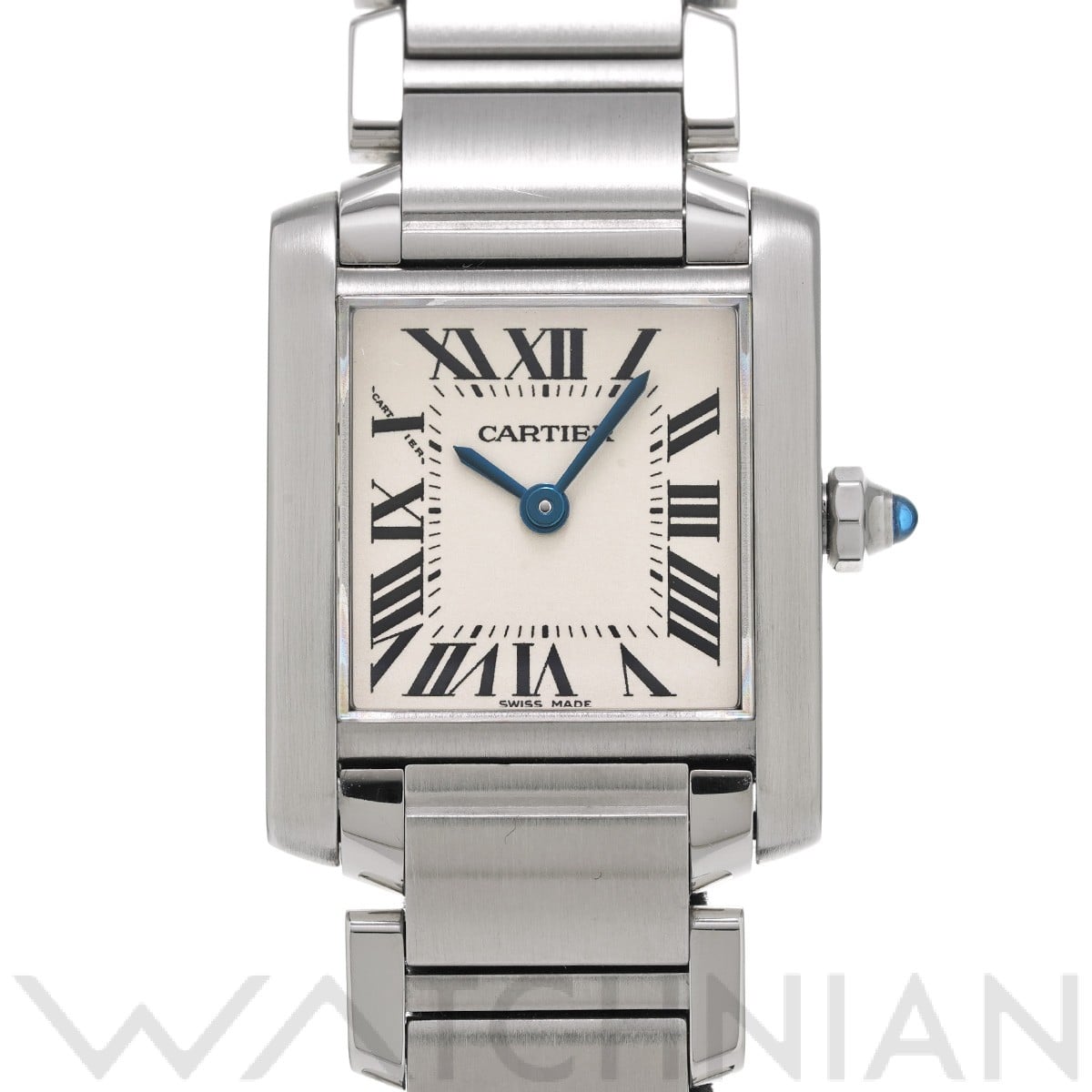 カルティエ タンクフランセーズ SM W51008Q3 シルバー レディース 時計 【中古】【wristwatch】