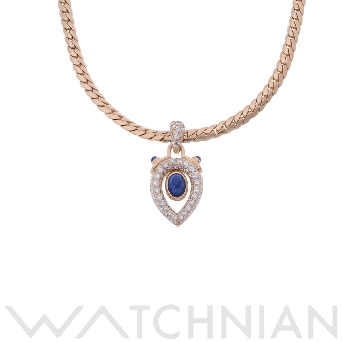 カルティエ サファイアネックレス ダイヤ ゴールド K18イエローゴールド YG レディース ジュエリー 【中古】【jewelry】