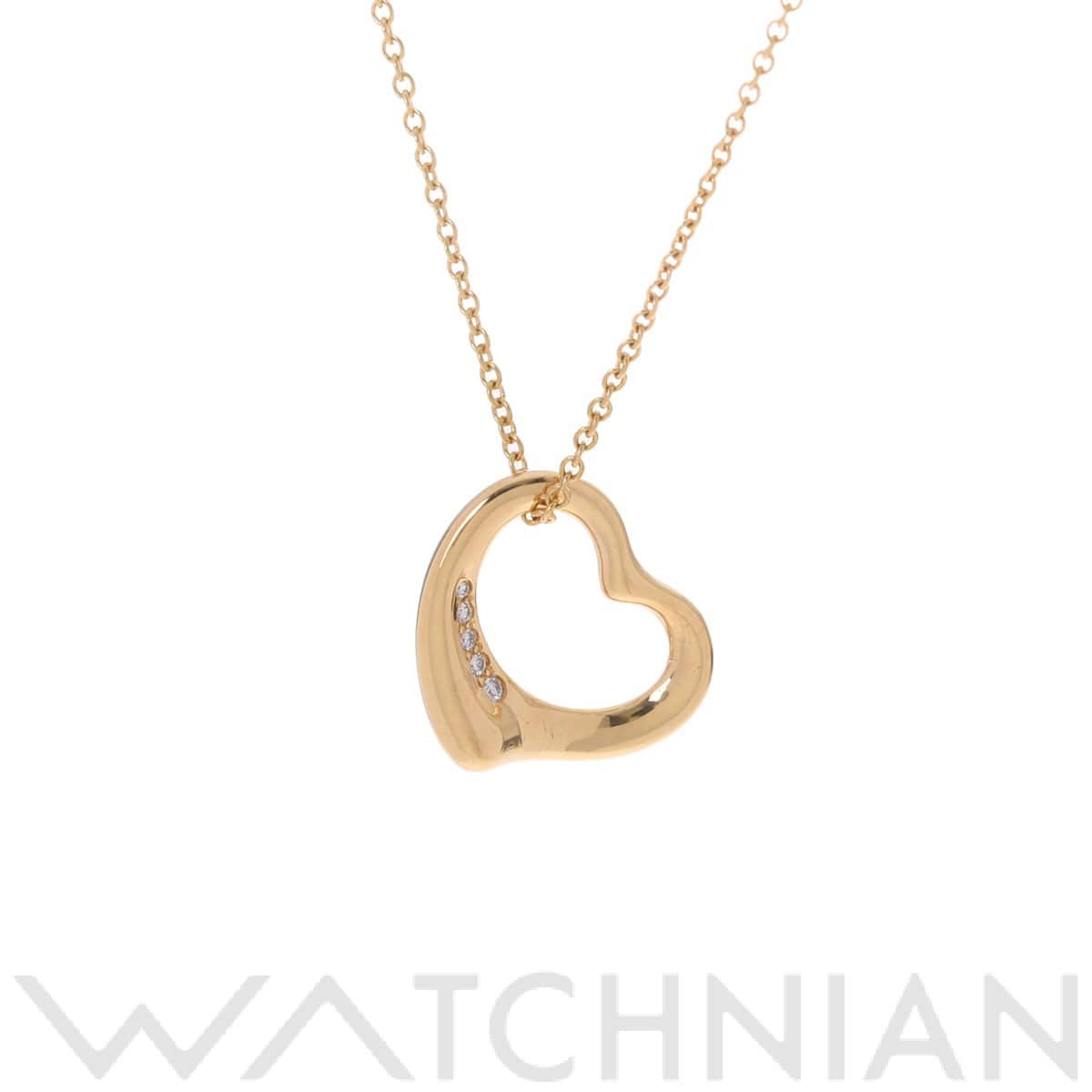 ティファニー オープンハート ネックレス 5PD ゴールド K18イエローゴールド YG レディース ジュエリー 【中古】【jewelry】