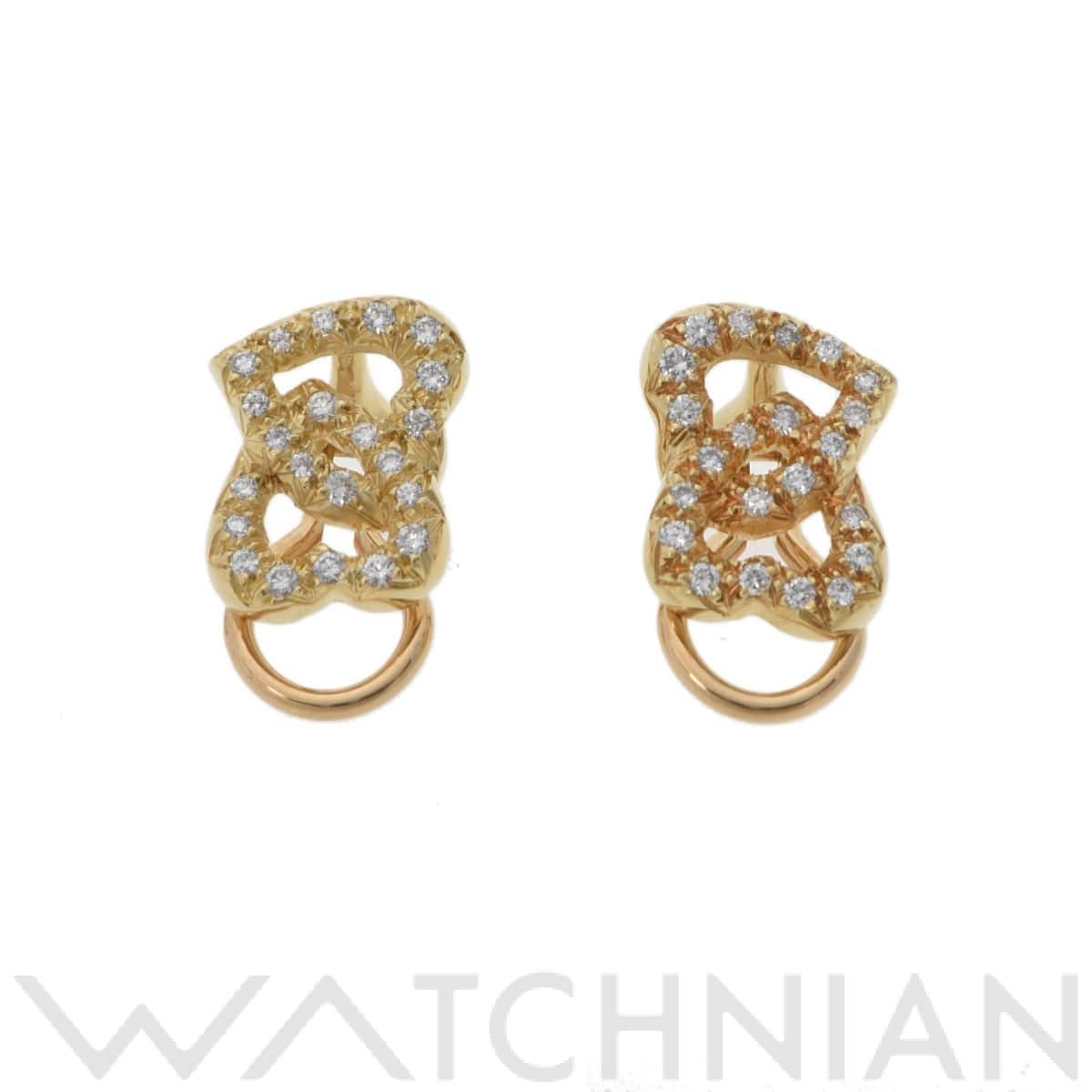ティファニー ダブルハート イヤリング ゴールド K18イエローゴールド YG レディース ジュエリー 【中古】【jewelry】