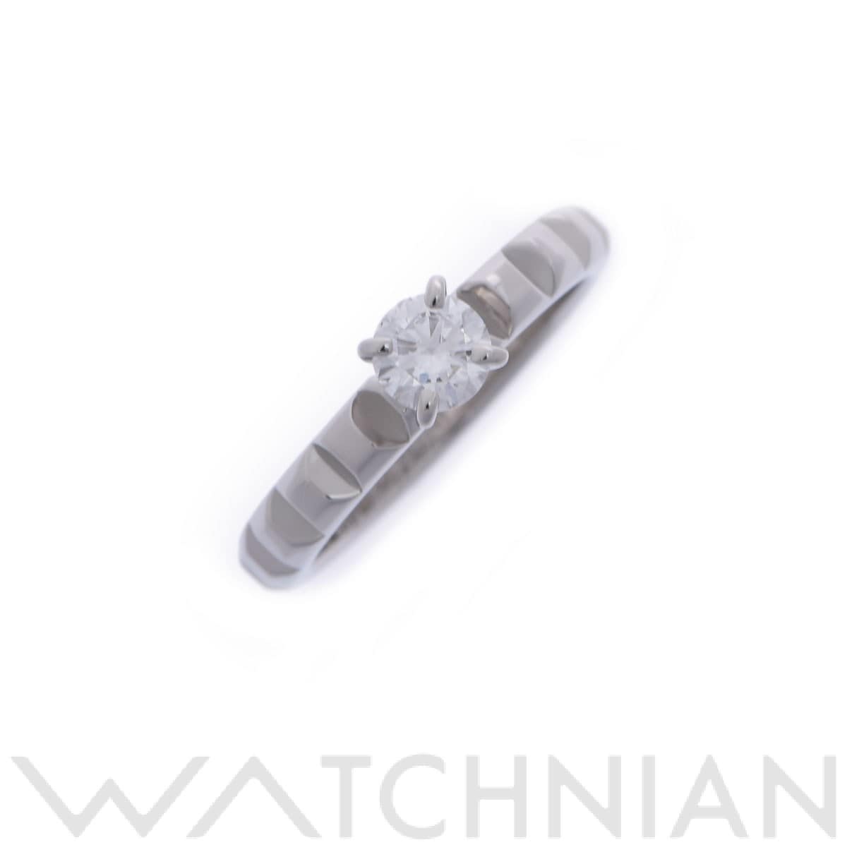 ブシュロン キャトル クル ド パリ ソリテール リング #46 シルバー Pt950プラチナ レディース ジュエリー 【中古】【jewelry】
