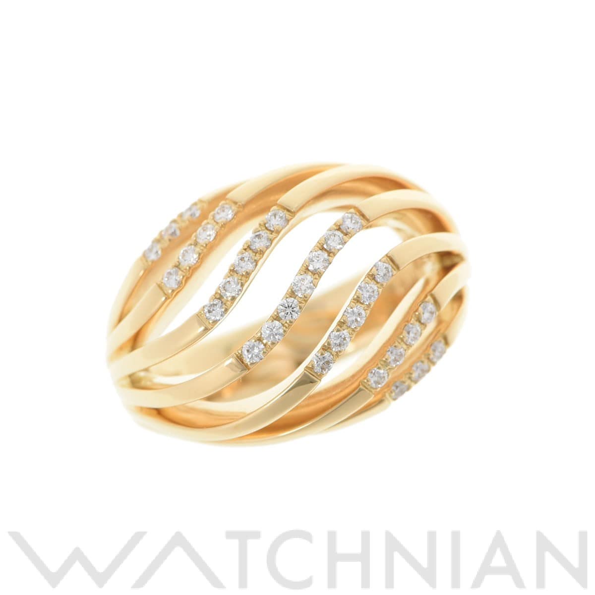ミキモト ダイヤリング ゴールド K18イエローゴールド YG レディース ジュエリー 【中古】【jewelry】