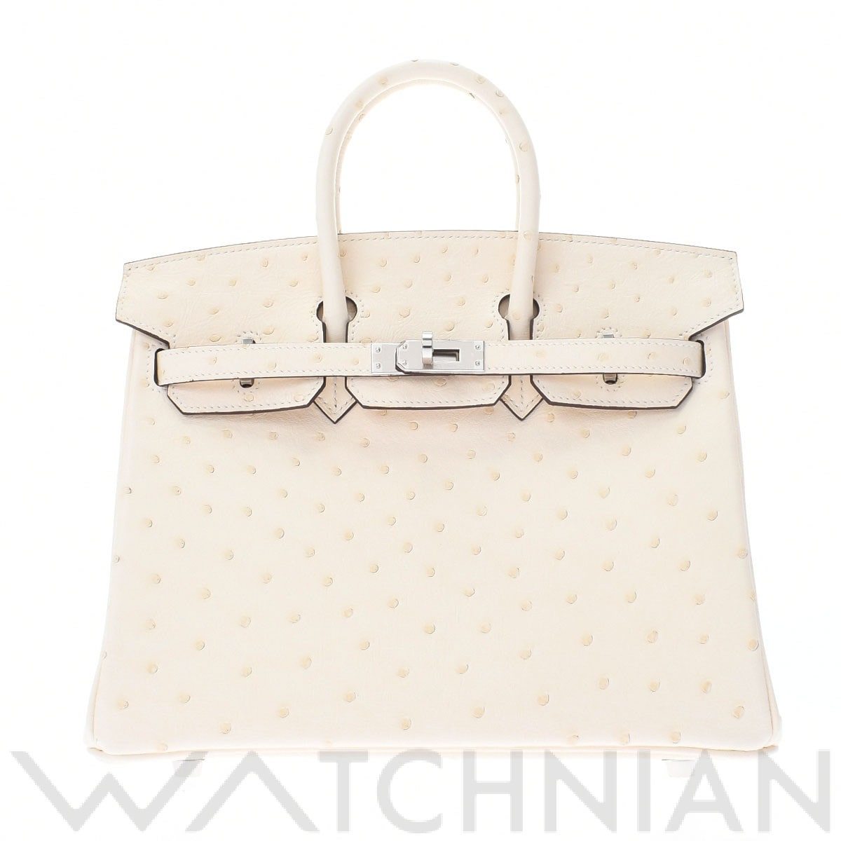 エルメス バーキン 25 ナタ/パラジウム金具 オーストリッチ レディース バッグ 【新品】【bag】